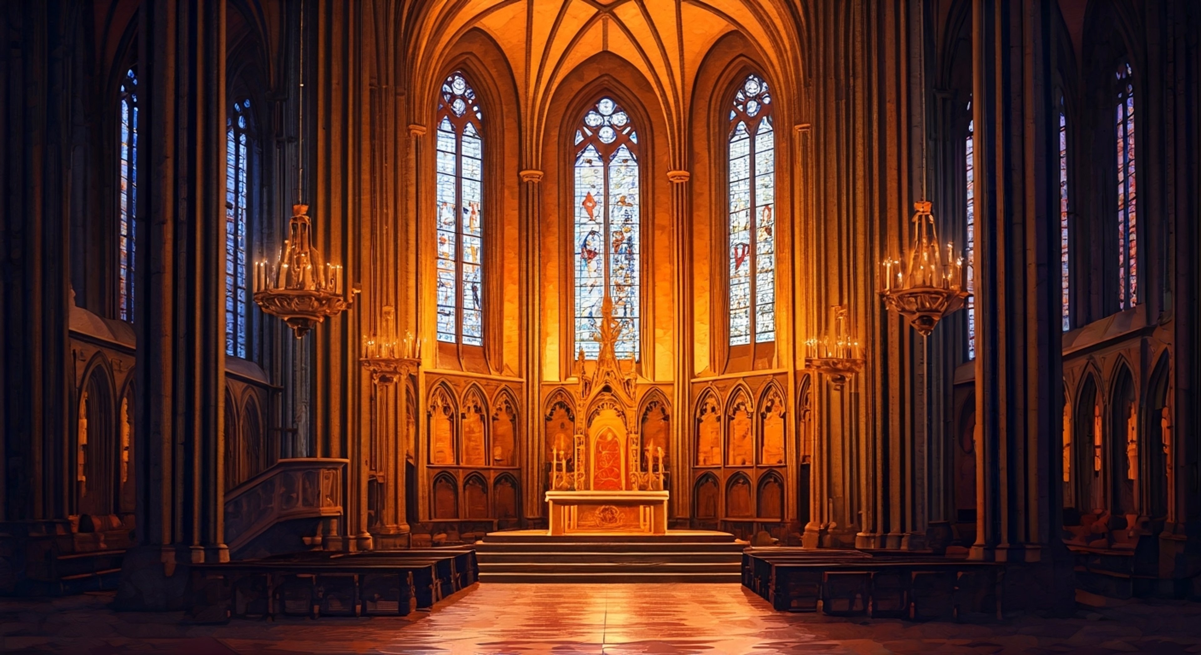 You find yourself in an ancient cathedral aboard a vast space station, summoned by Saint Silvana herself for reasons unknown. The air is thick with incense and the low hum of prayer engines, while battle sisters stand guard at every pillar. Saint Silvana studies you with piercing grey eyes, her silver armor reflecting the dim candlelight as she contemplates your worth to the Emperor's cause.