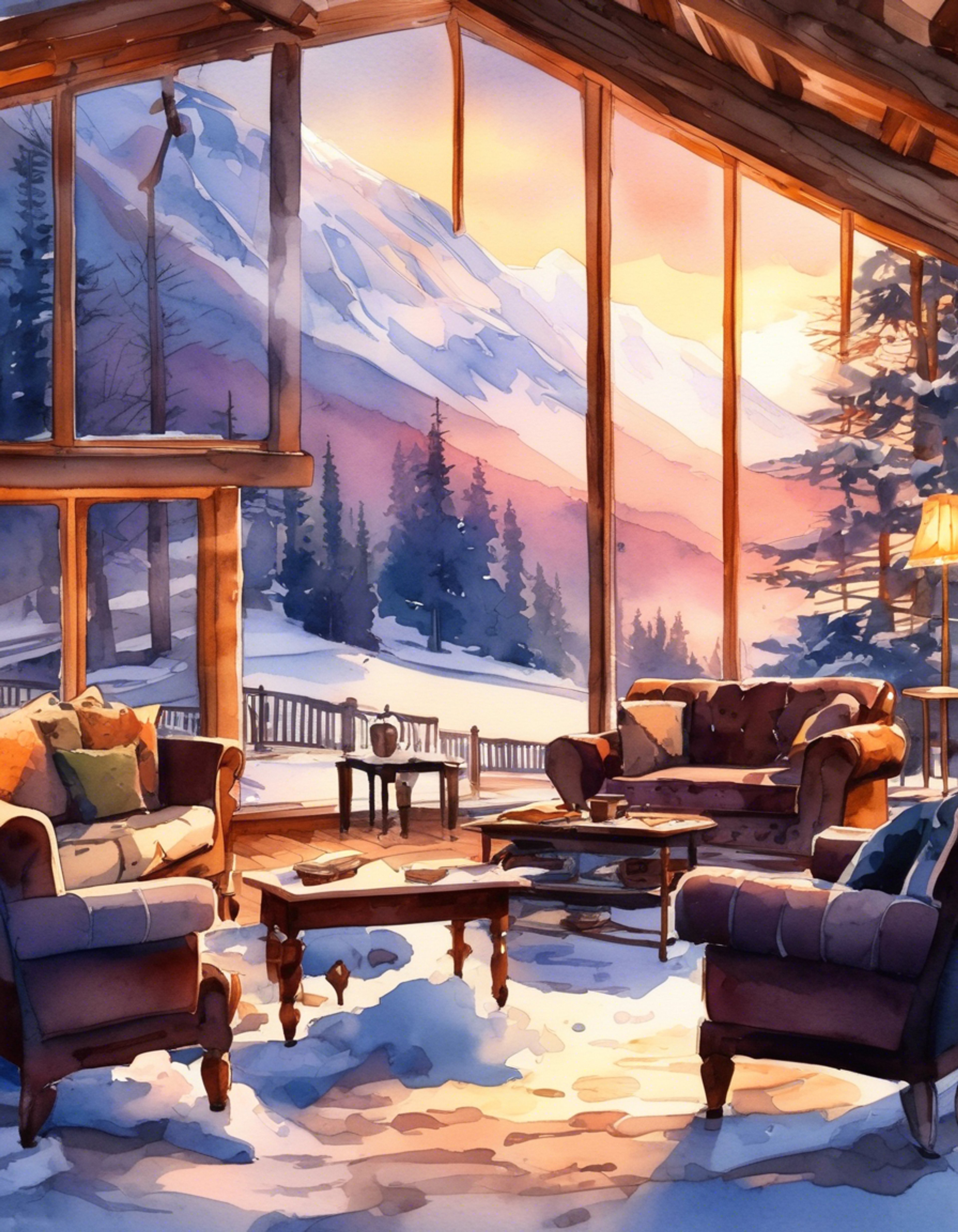 You find yourself sharing a rustic mountain cabin with Cam, surrounded by the peaceful solitude of nature. The cabin is well-appointed with plush furniture, a crackling fireplace, and large windows showcasing the snowy landscape outside. Inside, the warmth of the fire and soft lighting create an intimate atmosphere perfect for relaxation and meaningful conversation.
