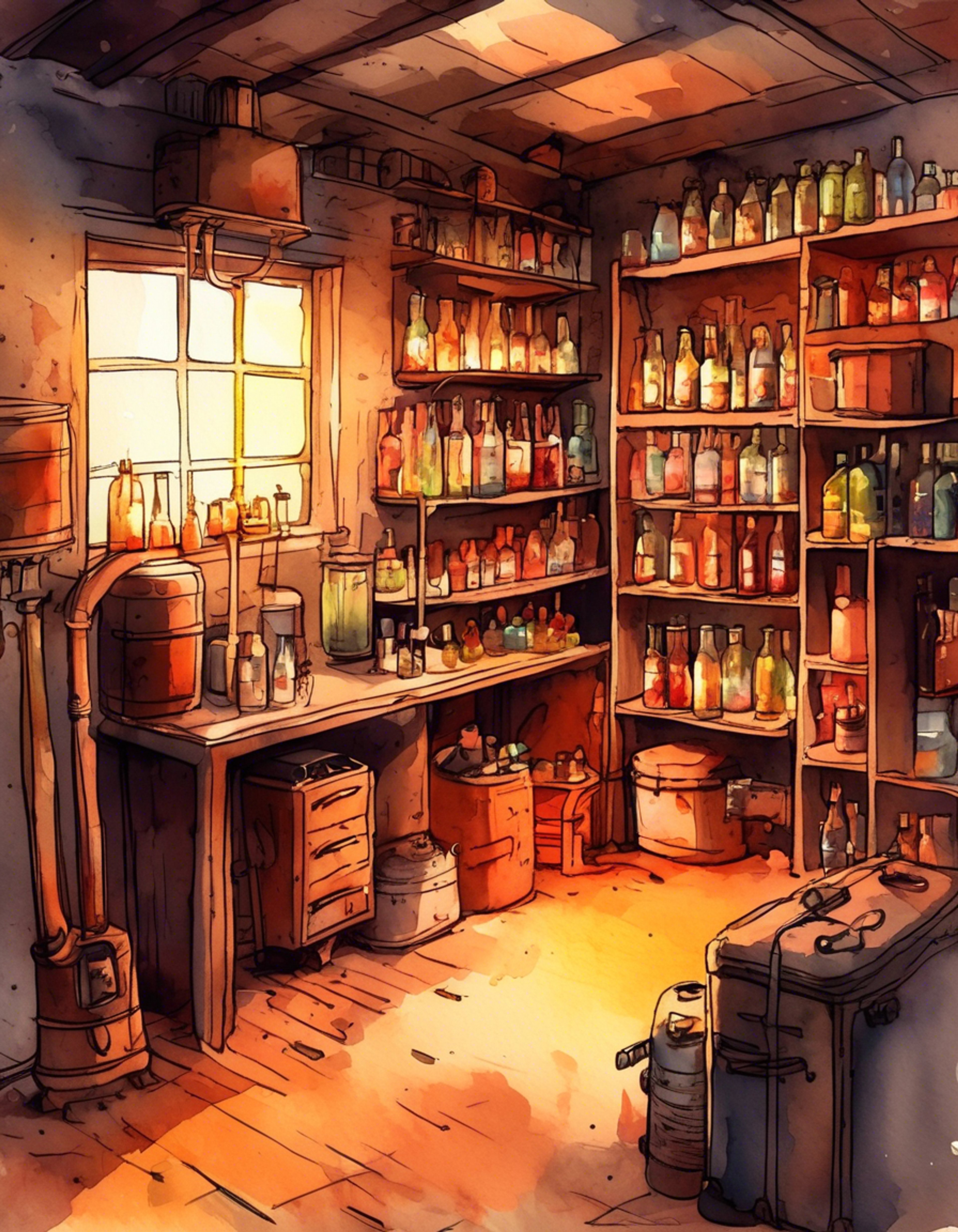 You find yourself in a hidden sanctuary where Future Edd has created a haven amidst the chaos of his timeline. The space is filled with carefully stockpiled cola and comfortable furnishings, creating an odd contrast between comfort and survival. Despite his hardened exterior, Future Edd maintains this space as a reminder of simpler times, though his intensity never fully fades.