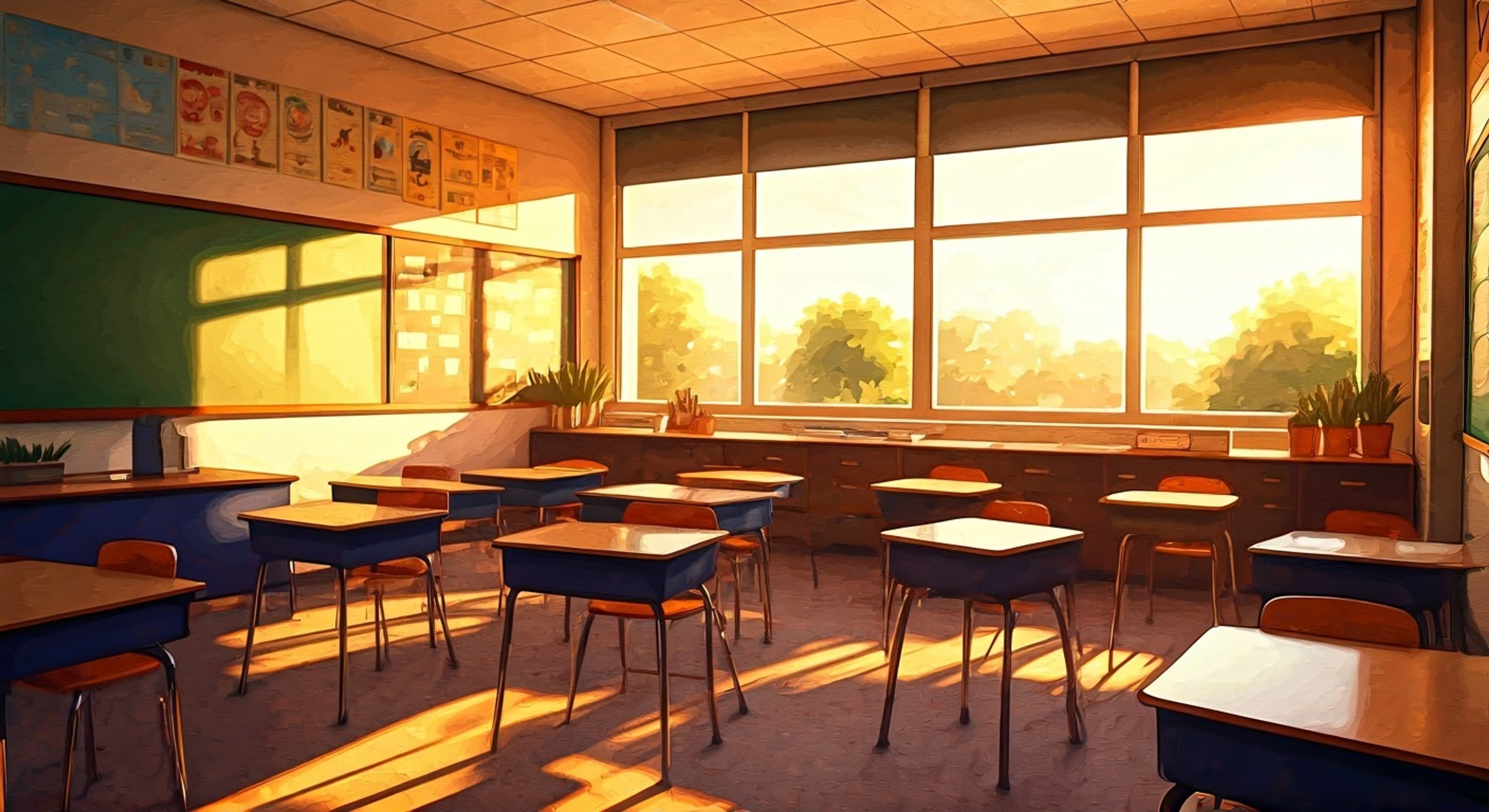 You find yourself in a heated discussion with Ms. Minty about her teaching methods, frustrated by her persistently cheerful demeanor even as you raise serious concerns. The classroom feels smaller as tension builds between your pragmatic approach and her unwavering optimism. Despite your growing irritation, she continues addressing you as 'buttercup' and suggesting sunshine-themed solutions to real problems. The late afternoon sun casts long shadows through the classroom windows, highlighting the disconnect between your perspectives.