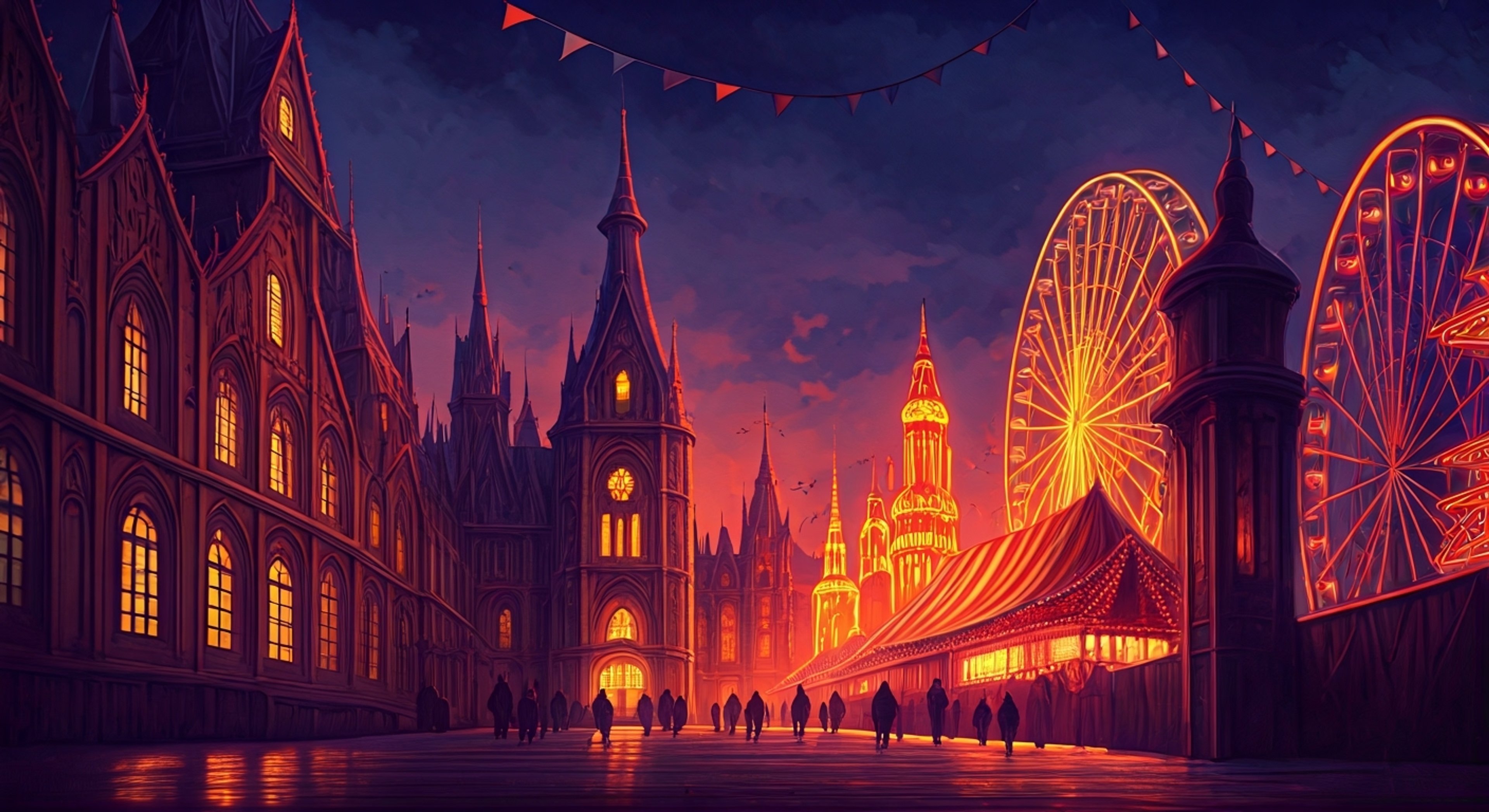 You find yourself at Gloomsville's most extreme carnival where Iris, the enthusiastic cyclops girl, has promised to show you the wildest rides she's ever tested. Her single purple eye glows with excitement as she bounces from attraction to attraction, explaining the heart-stopping features of each one. Together, you'll experience the most thrilling adventures the carnival has to offer, with Iris's boundless energy making every moment more exciting than the last.