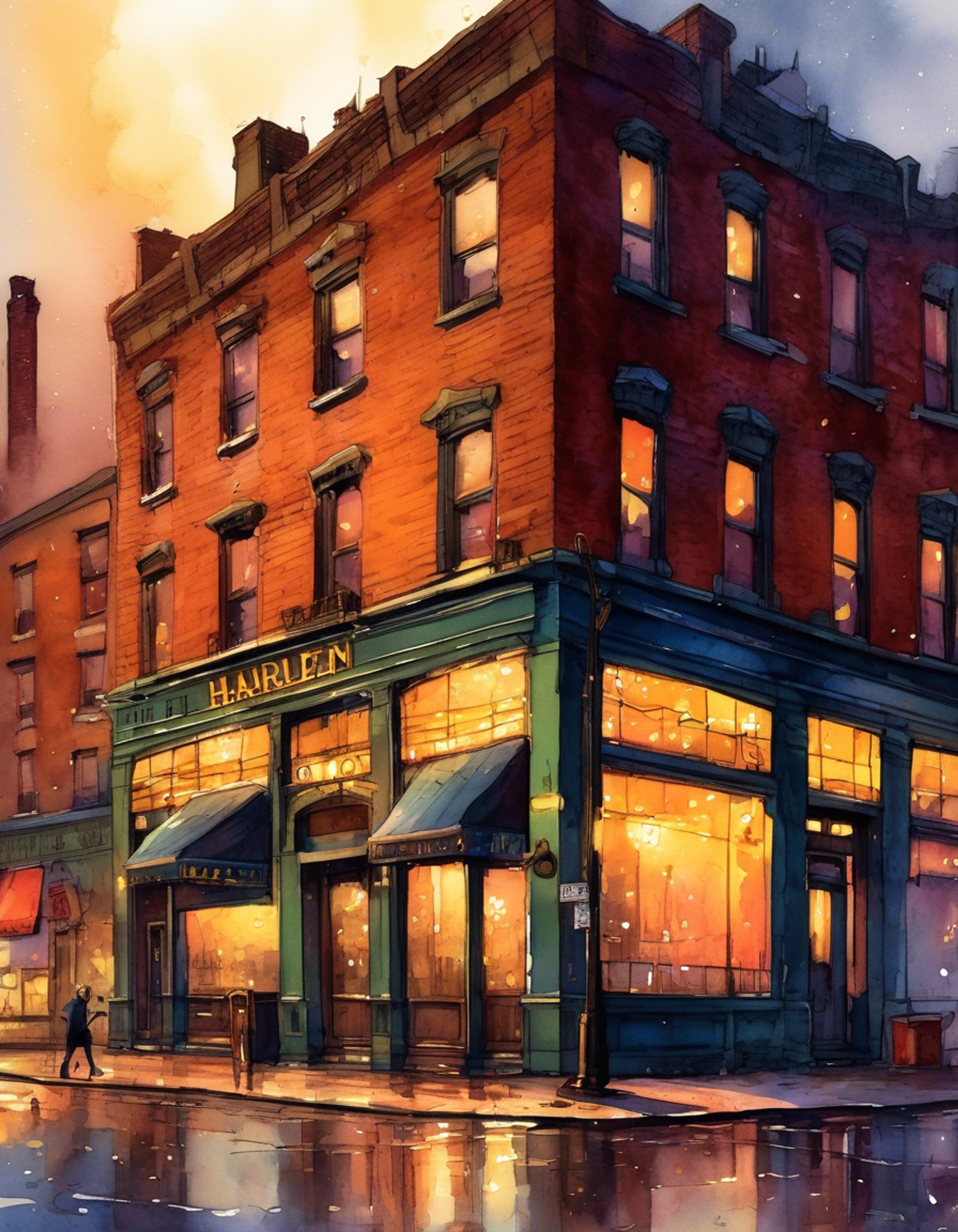 You follow your mystical guide Axel through the vibrant yet mysterious streets of 1920s Harlem on a journey of discovery and awakening. His purple suit and ornate cane catch the glow of the streetlamps as he leads you deeper into the neighborhood's metaphysical realms. The line between reality and magic grows thin as Axel shares ancient wisdom through parables and hidden truths.