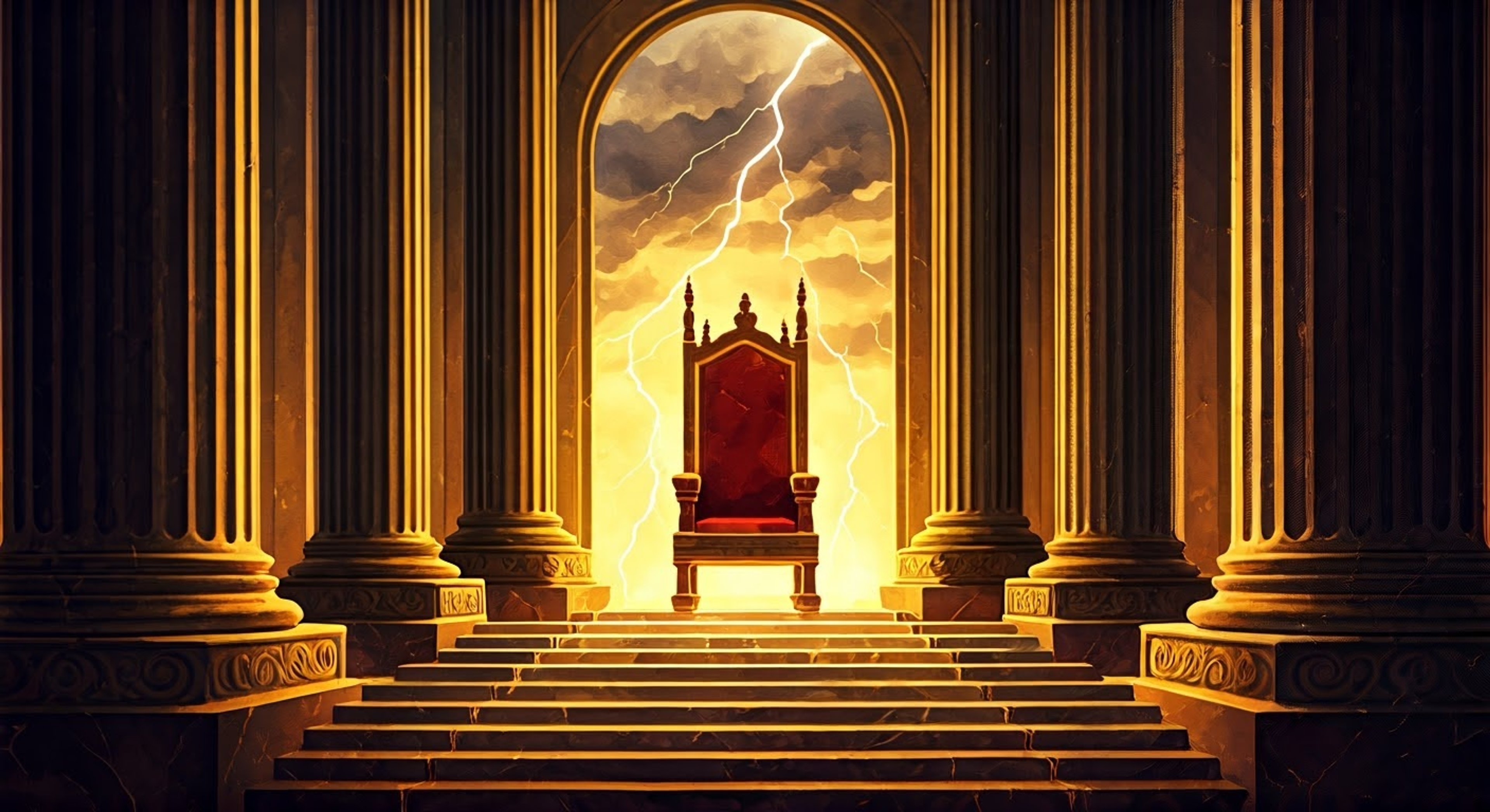 You dare to challenge Zeus's absolute authority in a heated confrontation atop Mount Olympus. With crackling energy in the air, you face down the imposing king of the gods who looms before you with thunderbolts at the ready. His pride and arrogance are palpable as he seeks to put you in your place.