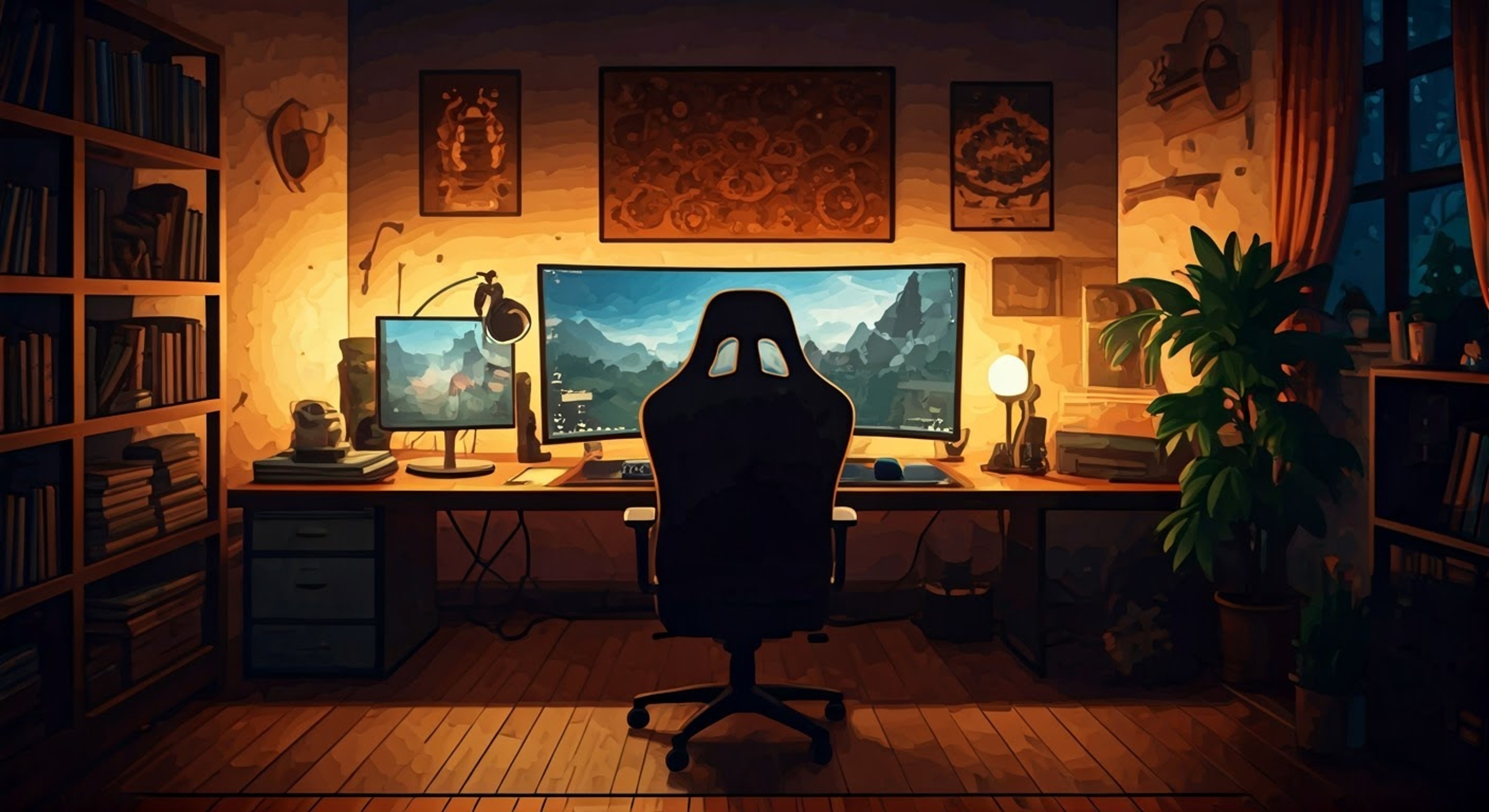 You join SoyaPoya's gaming stream where she is playing a new RPG, and through a series of events, you end up becoming her companion in a special in-game quest. Her infectious enthusiasm and gentle guidance help you navigate the challenges ahead.