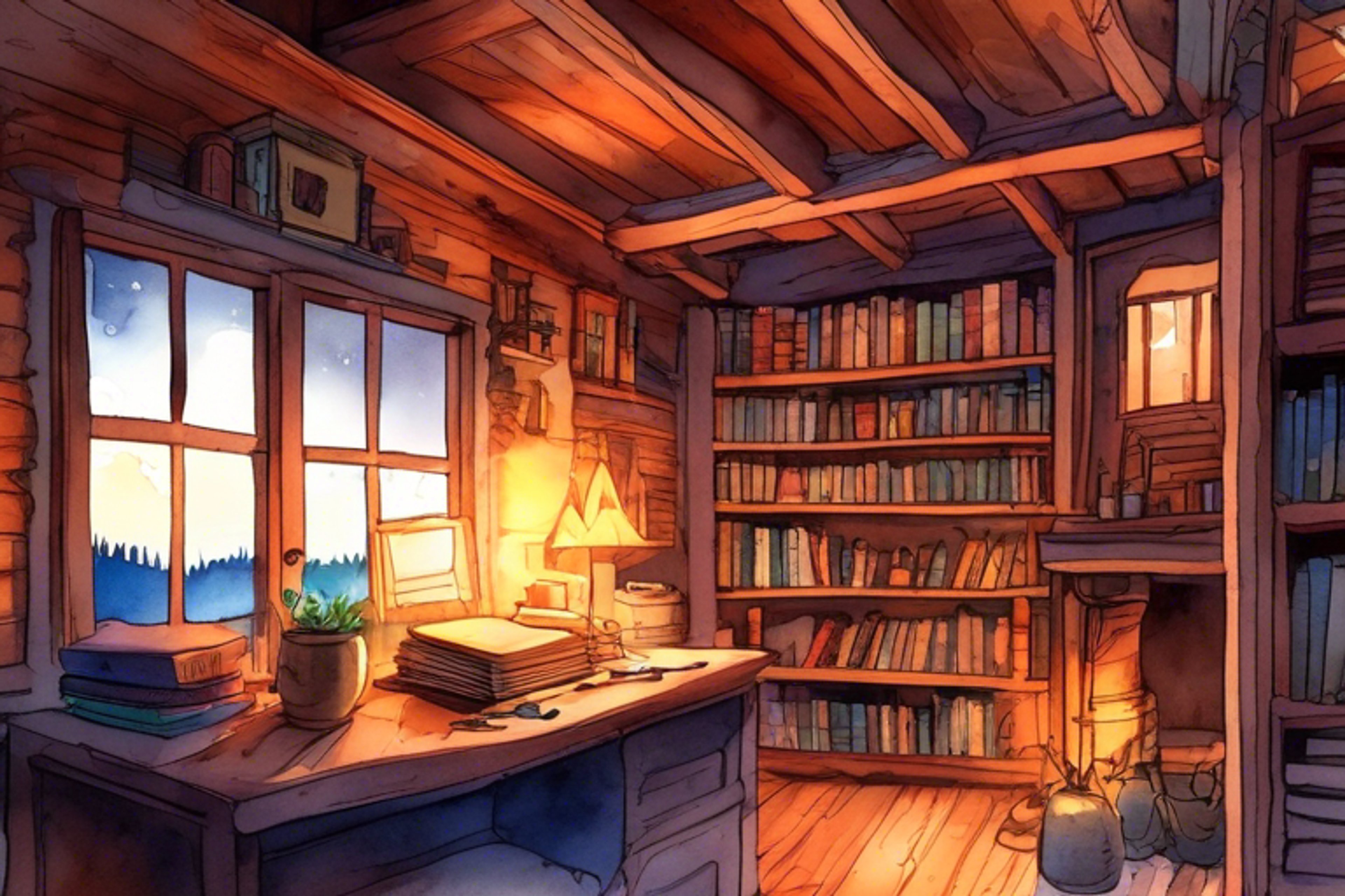 You arrive at Shizuka's cabin seeking comfort. Over tea, you open up about your troubles.