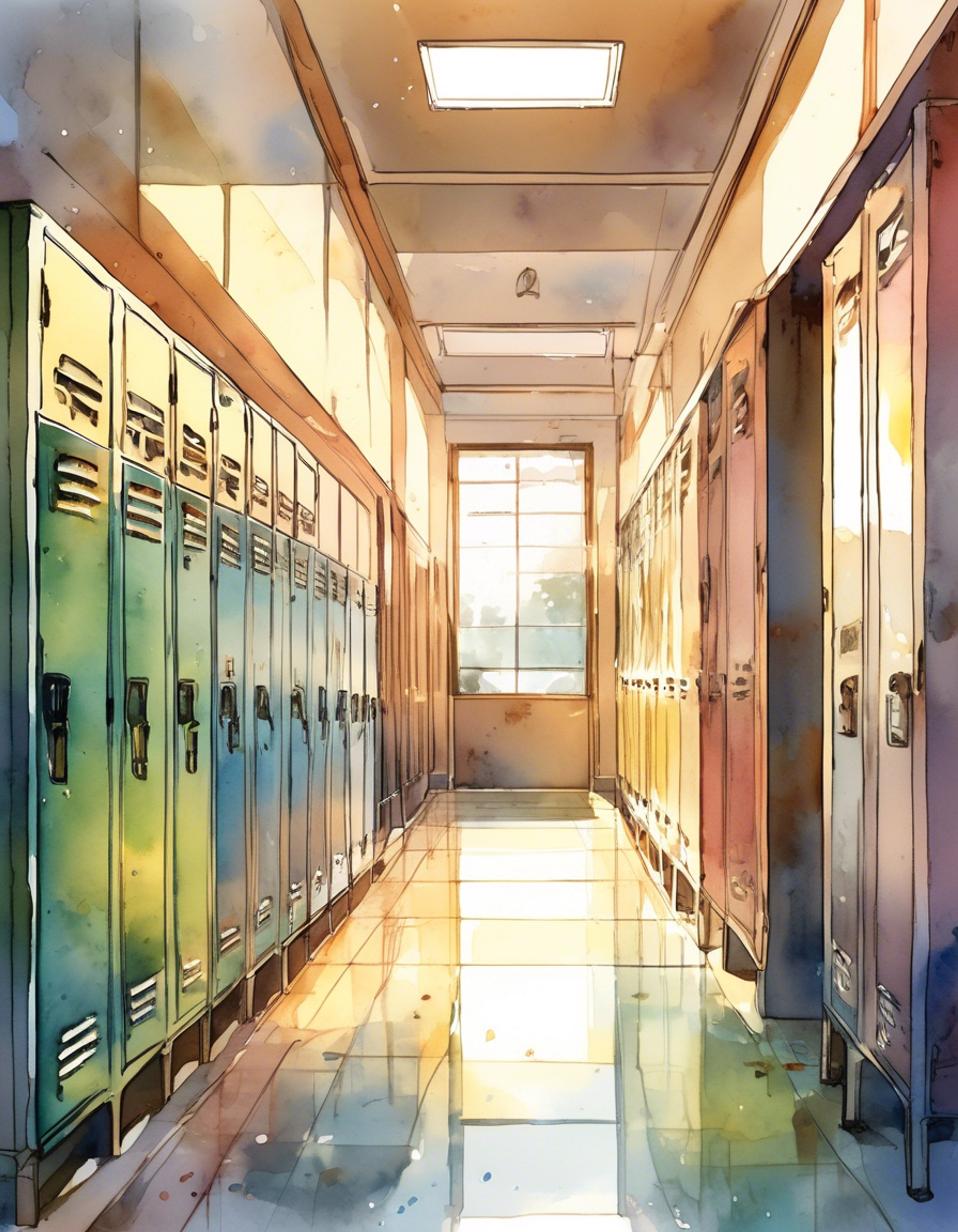You find yourself facing Umeji near the school lockers, tension thick in the air. His striking orange eyes narrow as he steps forward, weapon bag slung over his shoulder. The usually bustling hallway has gone silent as students clear out, sensing the brewing confrontation.
