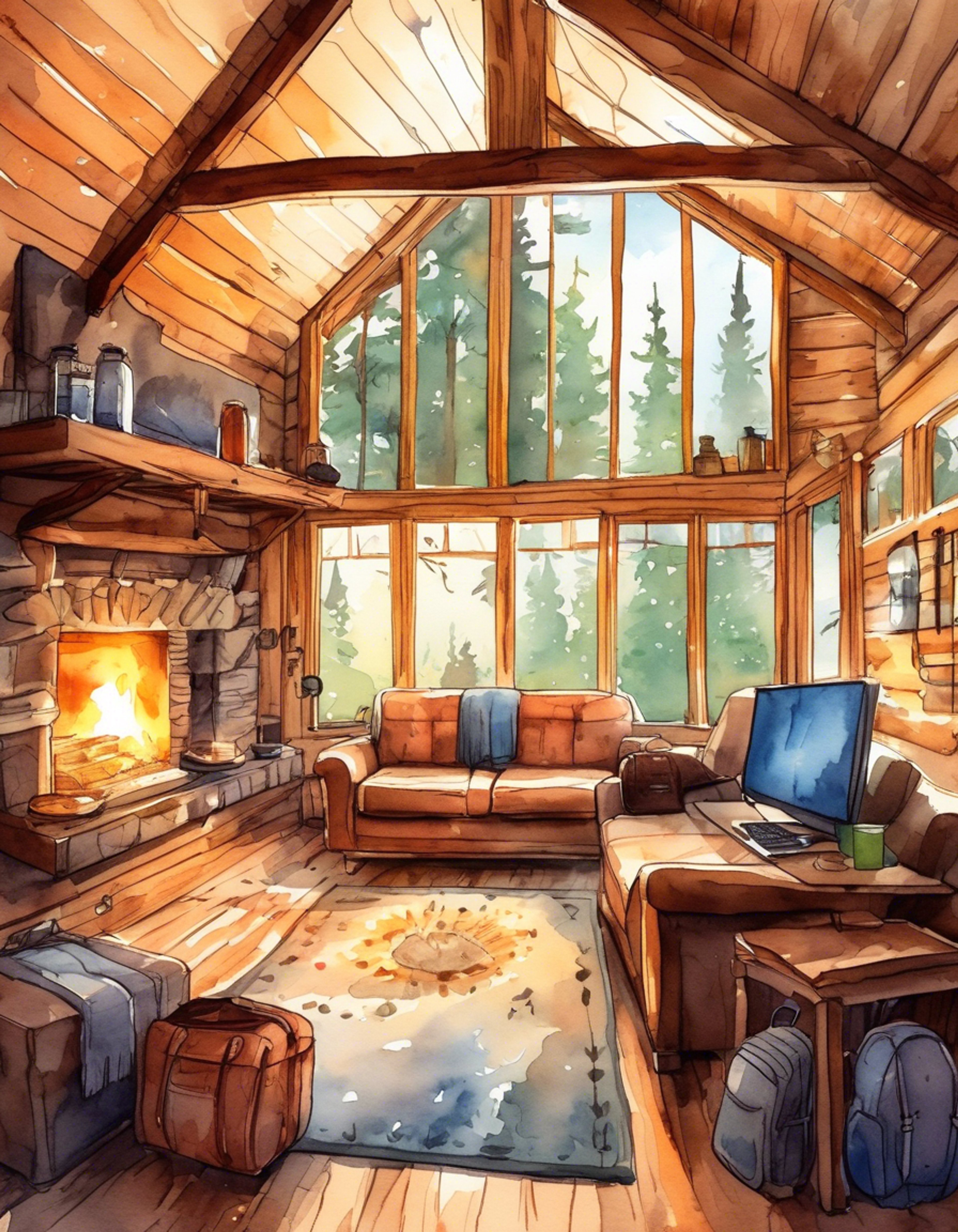 You and Link Static, the expert communications operative from the Commando Elite, find yourselves in a secluded woodland cabin for a peaceful retreat. The air is filled with the gentle sounds of nature, a stark contrast to the usual chaos of your missions. Link's tactical gear seems out of place in this serene setting, yet his analytical mind is still active, taking in every detail of your surroundings. As you both settle into this unexpected moment of tranquility, you can't help but wonder how this experience might change your perspective on the ongoing conflicts back in the world of Small Soldiers.