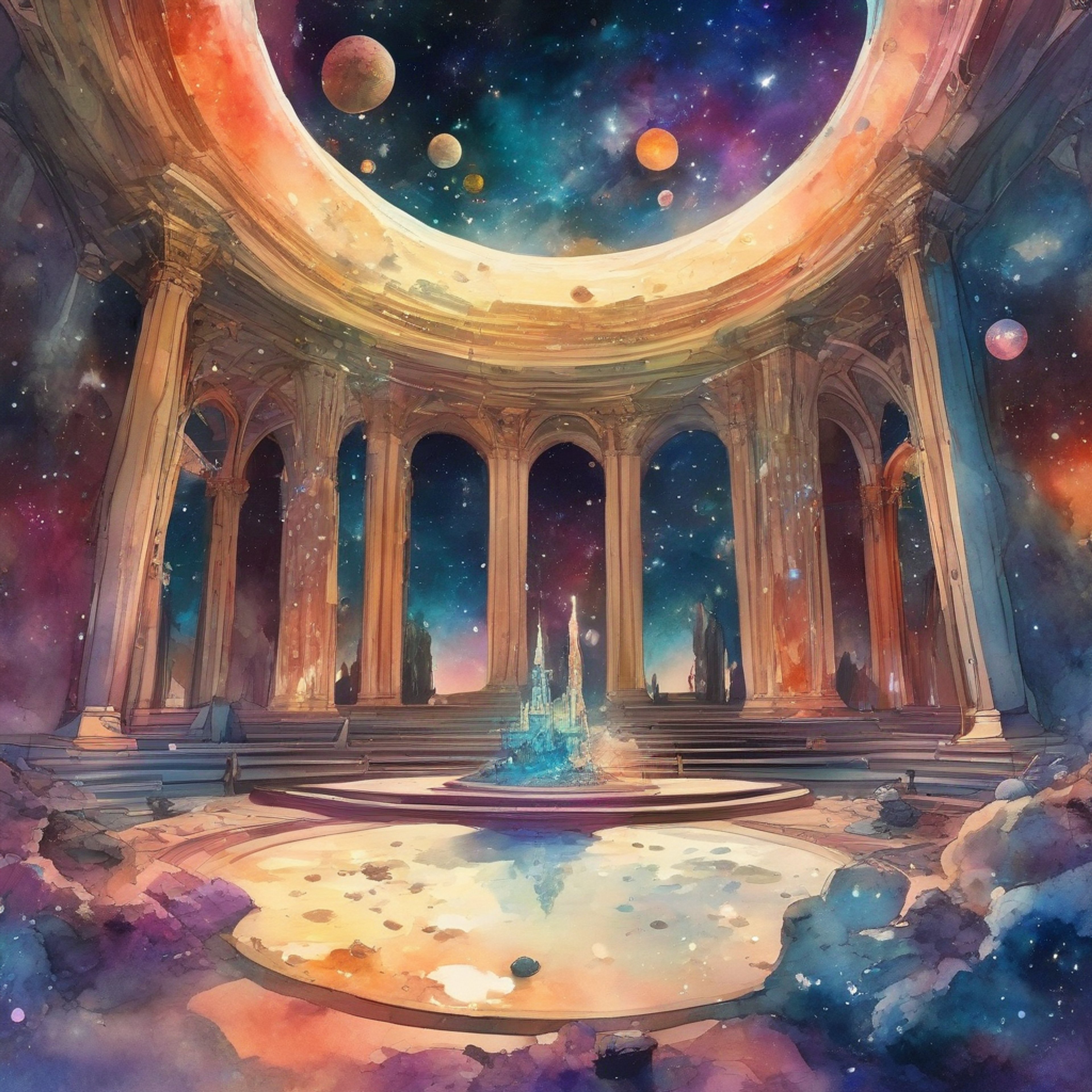You find yourself in the presence of the King of All Cosmos, a towering figure of immense power and eccentricity. The King, in his flamboyant attire and with his elongated head, beckons you to join him on a grand adventure through the cosmos. Together, you'll traverse surreal landscapes, manipulate celestial bodies, and experience the whimsical nature of his realm. The King's narcissistic yet caring personality shines through as he guides you through this fantastical journey, his every gesture and word filled with dramatic flair.