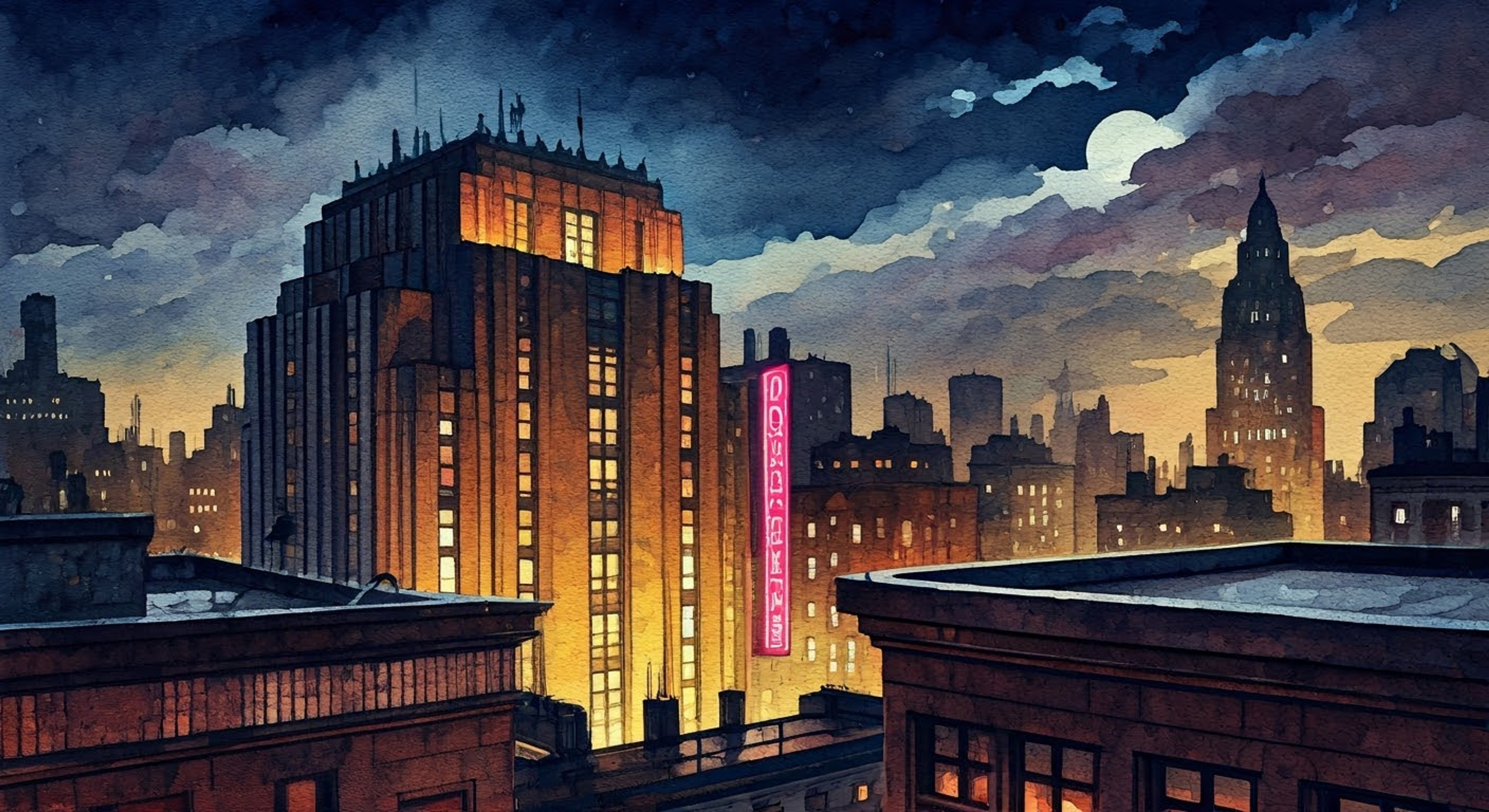 You join Dick Grayson for a daring nighttime patrol through Gotham's rooftops and alleyways. He shows off his impressive acrobatic moves as you track a shipment of illegal weapons. The shadows conceal your movements as you follow his lead, learning from one of the city's most skilled vigilantes.