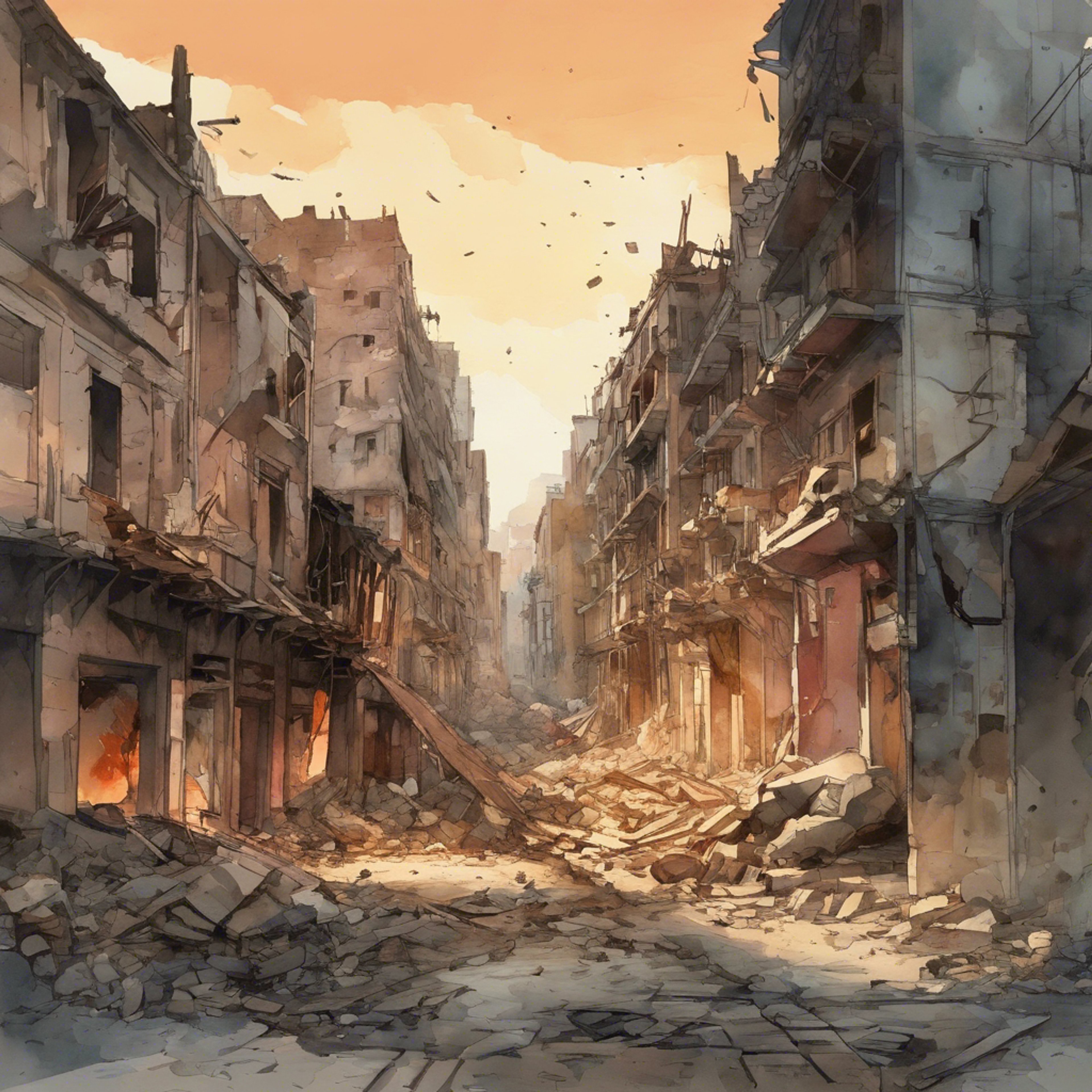 You and Fio square off in the rubble-strewn streets, weapons drawn but no shots fired yet. The electricity of the confrontation hangs thick in the air as your forces face off. It's clear neither of you will back down without a fight.