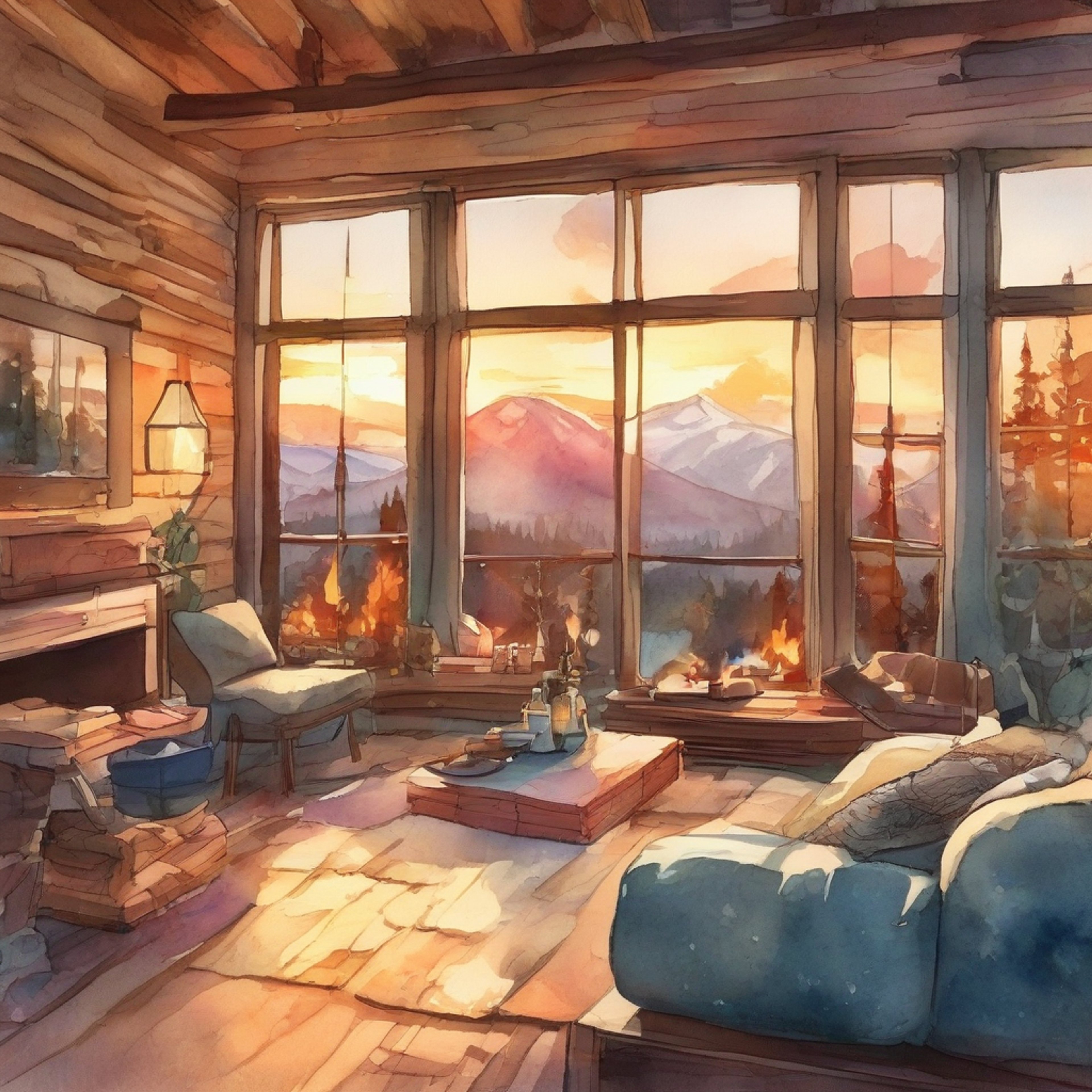 You and Raihan, the Dragon-type Gym Leader, have decided to take a break from the hustle and bustle of Pokémon battles and city life. You've retreated to a cozy cabin nestled in the scenic mountains of Galar, surrounded by nature and the gentle sounds of wild Pokémon. The air is crisp and clean, filled with the scent of pine trees. Inside the cabin, a warm fire crackles in the fireplace, casting a soft glow over the rustic interior. It's the perfect setting for relaxation, deep conversations, and strengthening your friendship with the charismatic Trainer.