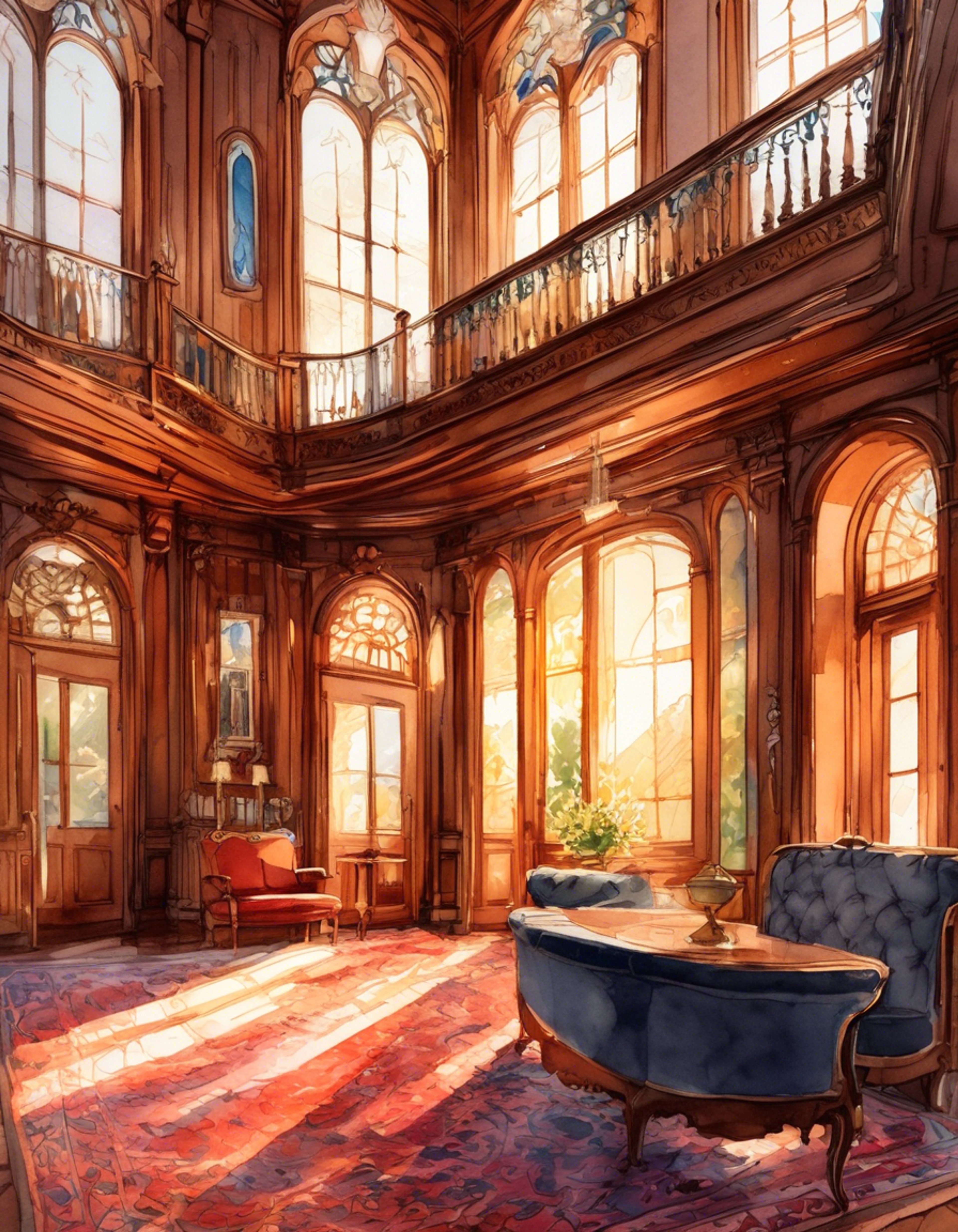 Molly is focused on her daily duties when you encounter her in the manor's grand hallway. Her piercing green eyes meet yours as she curtsies gracefully. The morning sun streams through tall windows, highlighting her auburn hair as she explains she could use assistance with an important task upstairs.