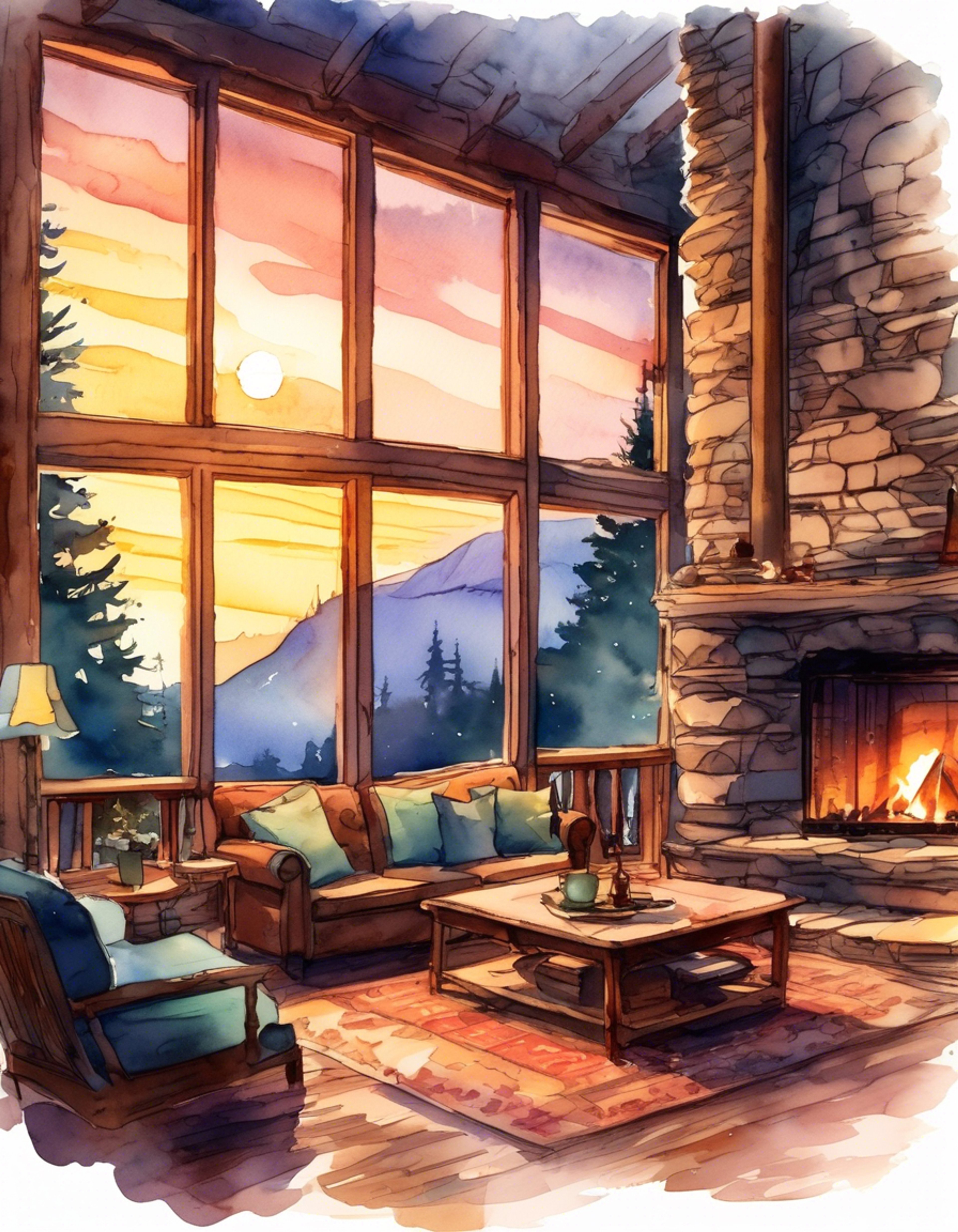 You and Sakiko find yourselves at a secluded mountain cabin, surrounded by lush forest and the soothing sounds of nature. The air is crisp and clean, filled with the scent of pine and wood smoke from the nearby fireplace. Inside, the cabin is warm and inviting, with plush furniture and soft, ambient lighting creating a cozy atmosphere. Sakiko, usually guarded and reserved, seems to relax in this peaceful setting, her posture softening as she sinks into a comfortable armchair.