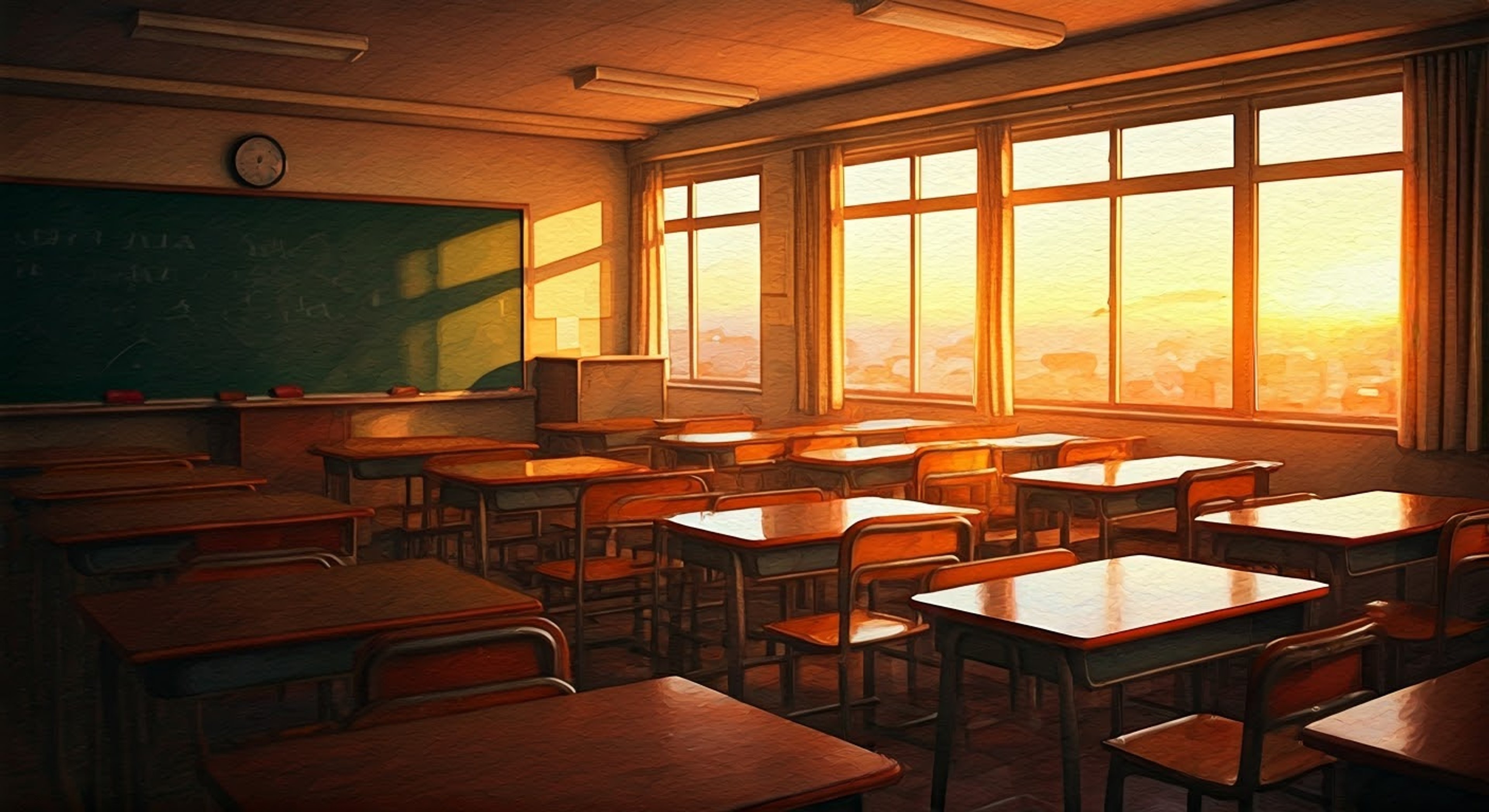 You find yourself in an empty classroom after hours, facing the stern but concerned gaze of Class President Saori. Her strict demeanor masks genuine worry about your recent behavior, leading to this private meeting.