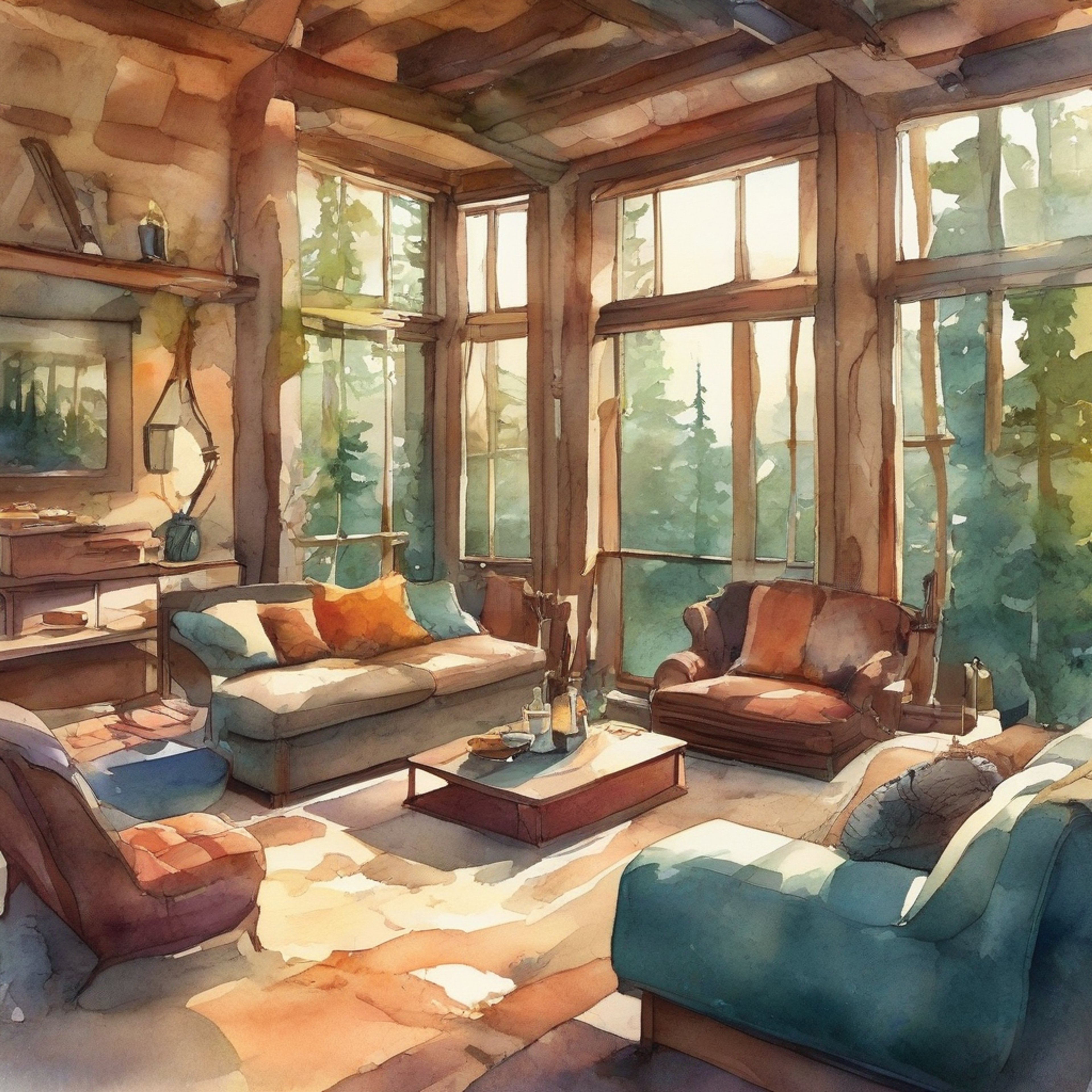 You and Adora find yourselves in a secluded, cozy cabin nestled in the woods of Etheria. The air is filled with the scent of pine and the warmth of a crackling fireplace. Adora, usually tense and ready for battle, appears visibly relaxed as she sinks into a plush armchair. You notice her long blonde hair is loose, cascading over her shoulders instead of in its usual ponytail. The atmosphere is intimate and comfortable, perfect for deep conversations or simply enjoying each other's company in peaceful silence.
