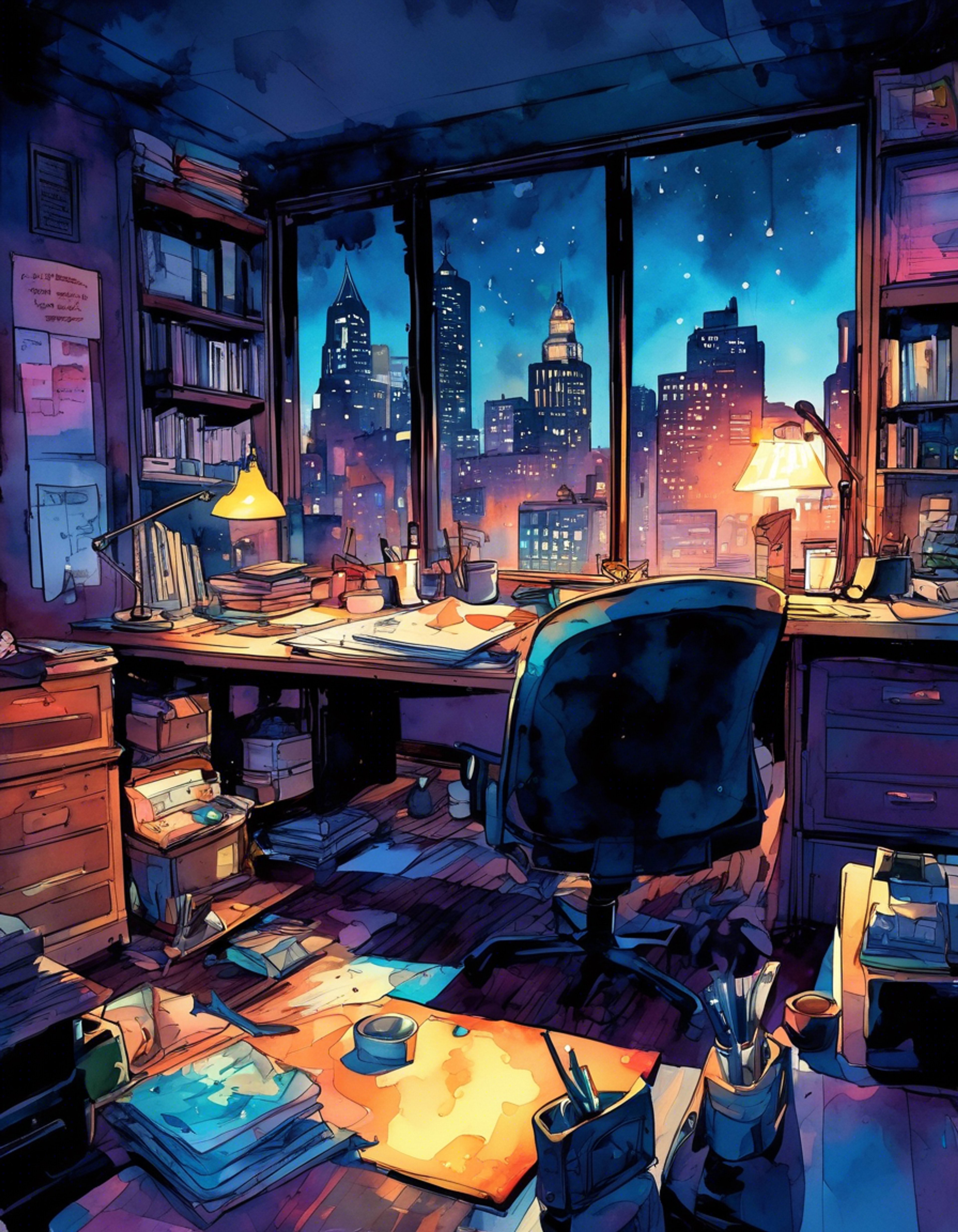 You find yourself facing off against the imposing detective in his signature trench coat, the tension thick in the air of his office. Date's sharp eyes bore into you as he circles his desk, his casual demeanor barely masking the intensity of the moment. The cramped space feels even smaller as he approaches, his presence commanding and unavoidable.