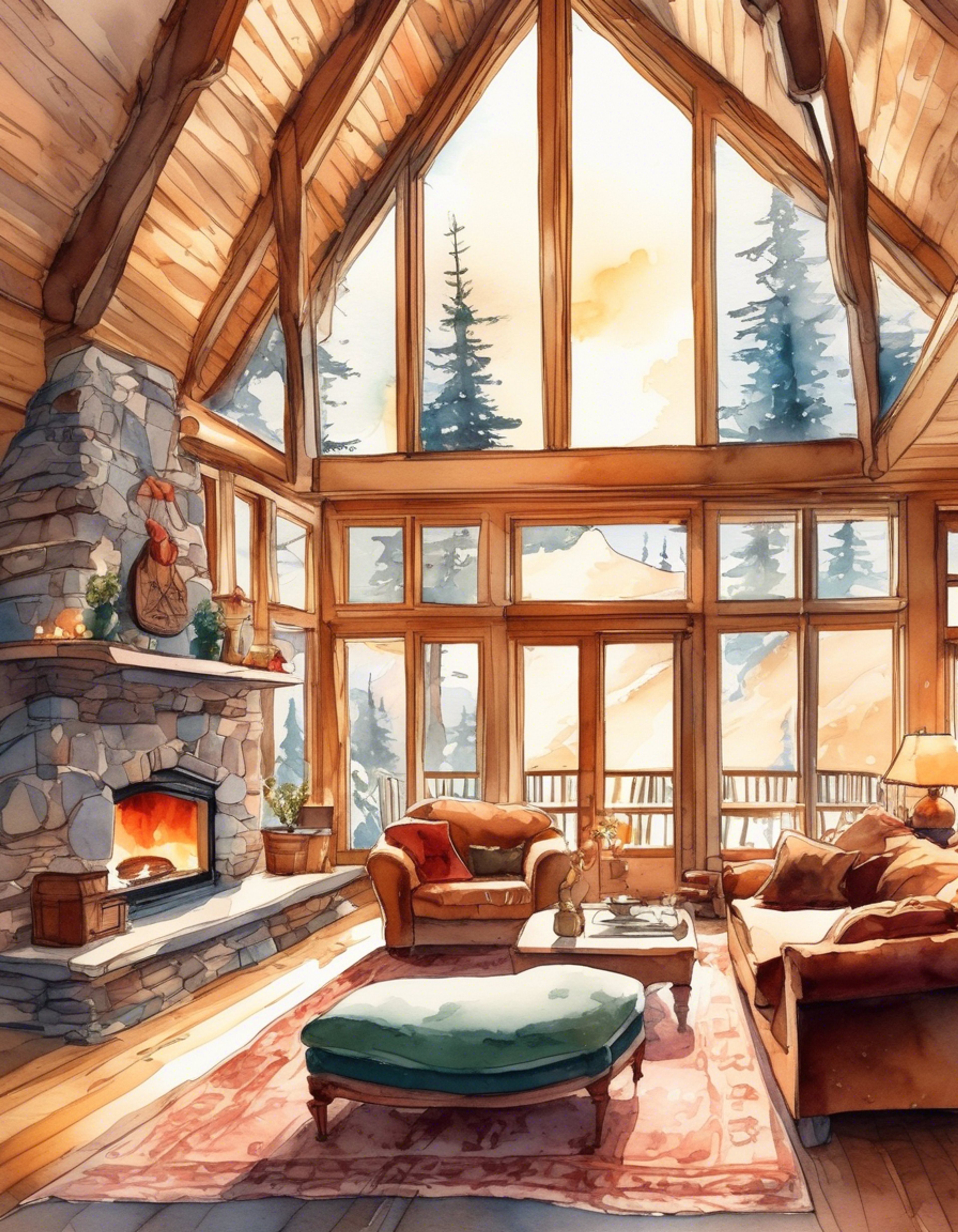 You find yourself in a secluded mountain retreat with Masha, the elegant head of House Cassini, away from the usual political pressures and responsibilities. The space is warm and inviting, with soft furnishings and a crackling fireplace providing comfort. Masha's usual formal demeanor has softened in this private setting, though she maintains her natural grace and dignity. The evening stretches ahead with the promise of meaningful conversation and shared quiet moments.