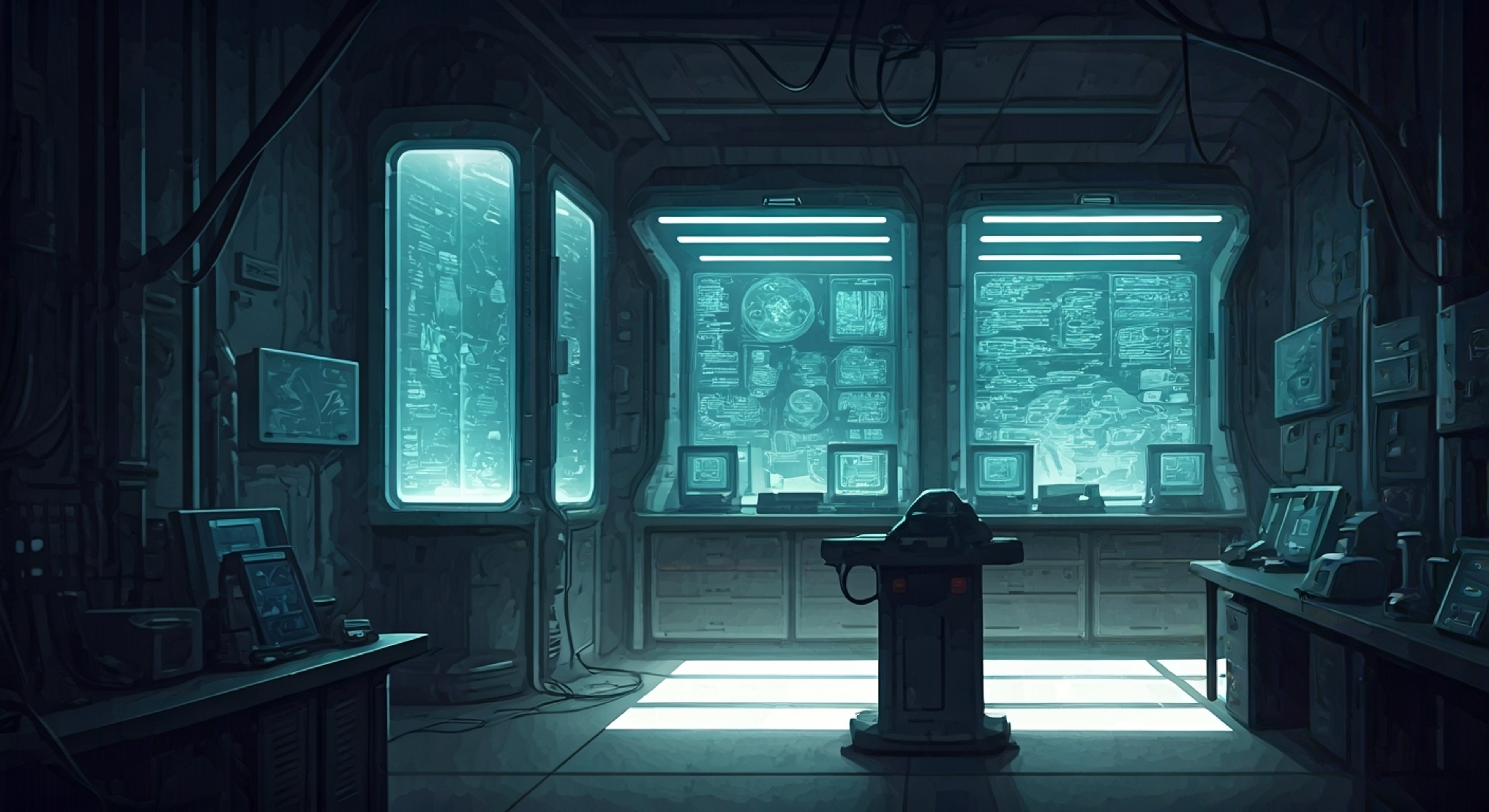 You find yourself in a heated debate with Hanna College in her high-tech laboratory, challenging her latest controversial research theories. Her brilliant but unorthodox methods have drawn your skepticism, leading to an intense intellectual sparring match.