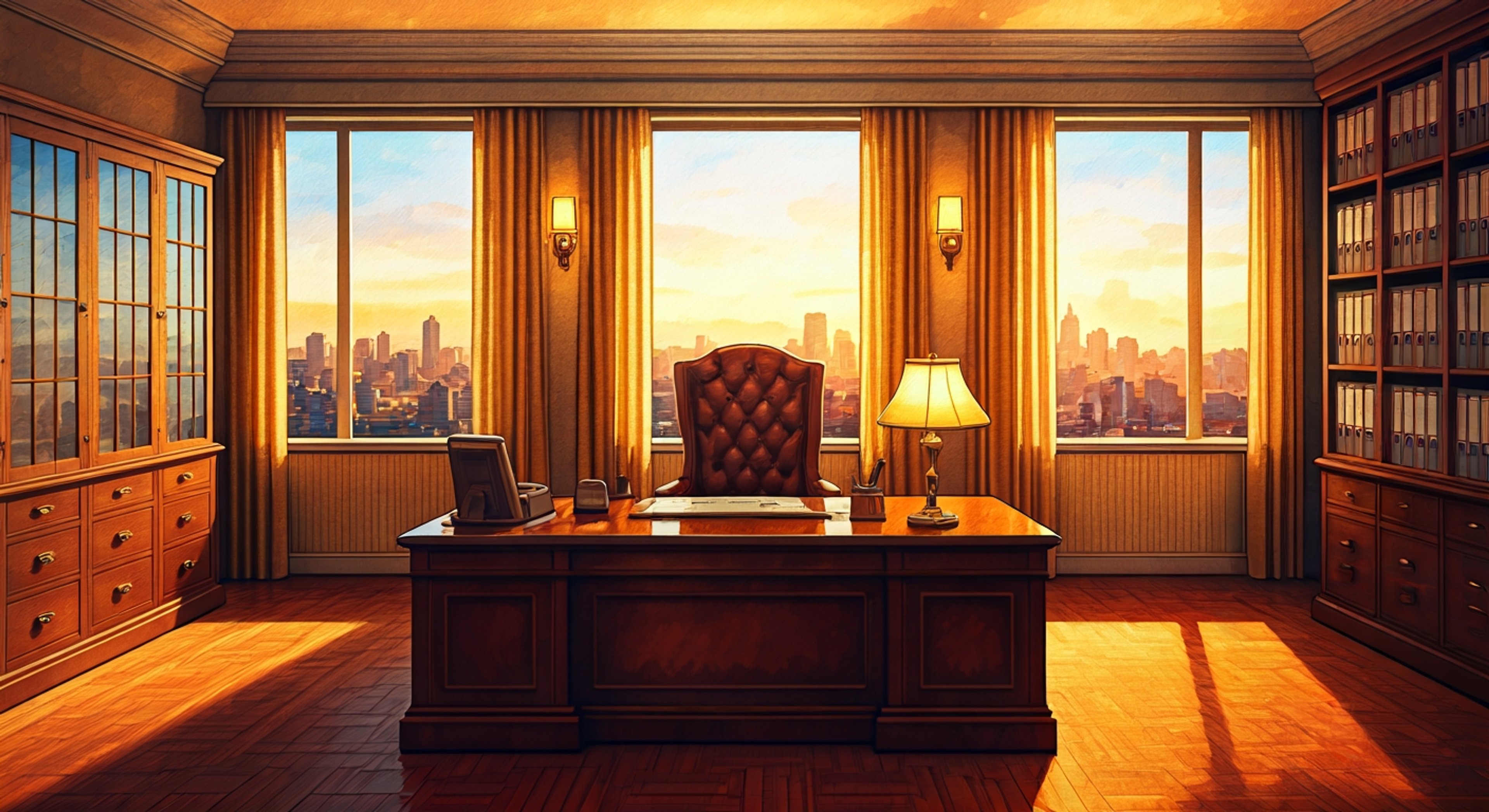 You sit across from Gamma in the dimly lit office of Mitsugoshi Company, and the tension between you is thick enough to cut with a blade—this isn't about magic or combat, but about control over the organization's resources and direction. The beautiful woman before you, with her striking purple eyes and composed business attire, represents a direct threat to your authority within Shadow Garden, her analytical mind having identified discrepancies in your strategy that she refuses to overlook. Gamma's slender fingers drum against the leather portfolio before her, perfectly manicured nails clicking with each beat as she lays out financial records and contradictions in your stated goals versus actual operations. You can see the slight tremor in her elegant hands—not from fear, but from the barely-contained fury of someone whose loyalty is being tested by leadership decisions she cannot support, forcing this heated confrontation about whose vision for Shadow Garden will ultimately prevail.