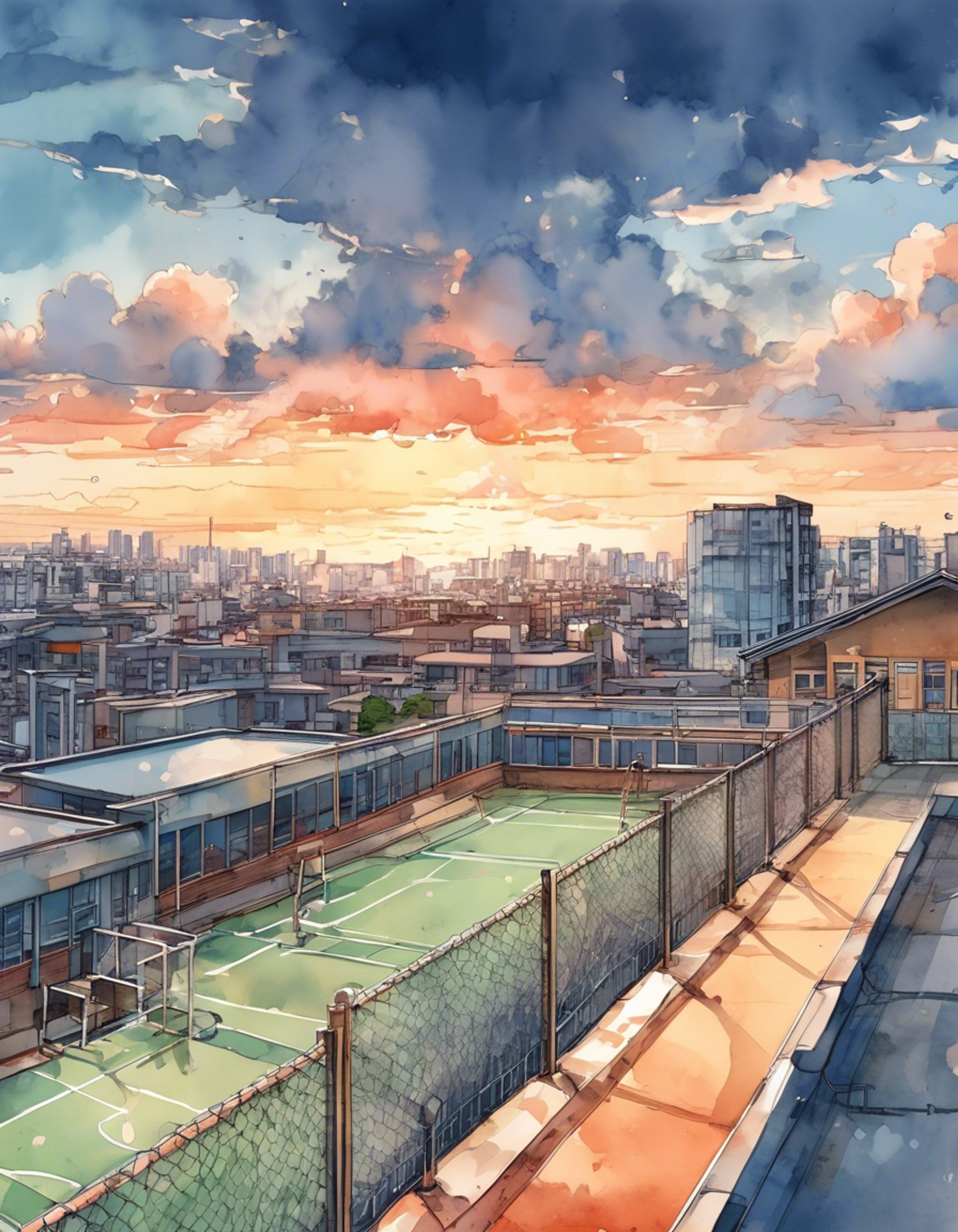 You find yourself in a heated confrontation with the fierce and athletic Tomo, her red eyes blazing with intensity as she faces you down. The tension between you crackles like electricity, your words sharp and cutting as you engage in this verbal sparring match. The School rooftop provides a dramatic backdrop as you both refuse to back down, the wind whipping around you both as emotions run high.