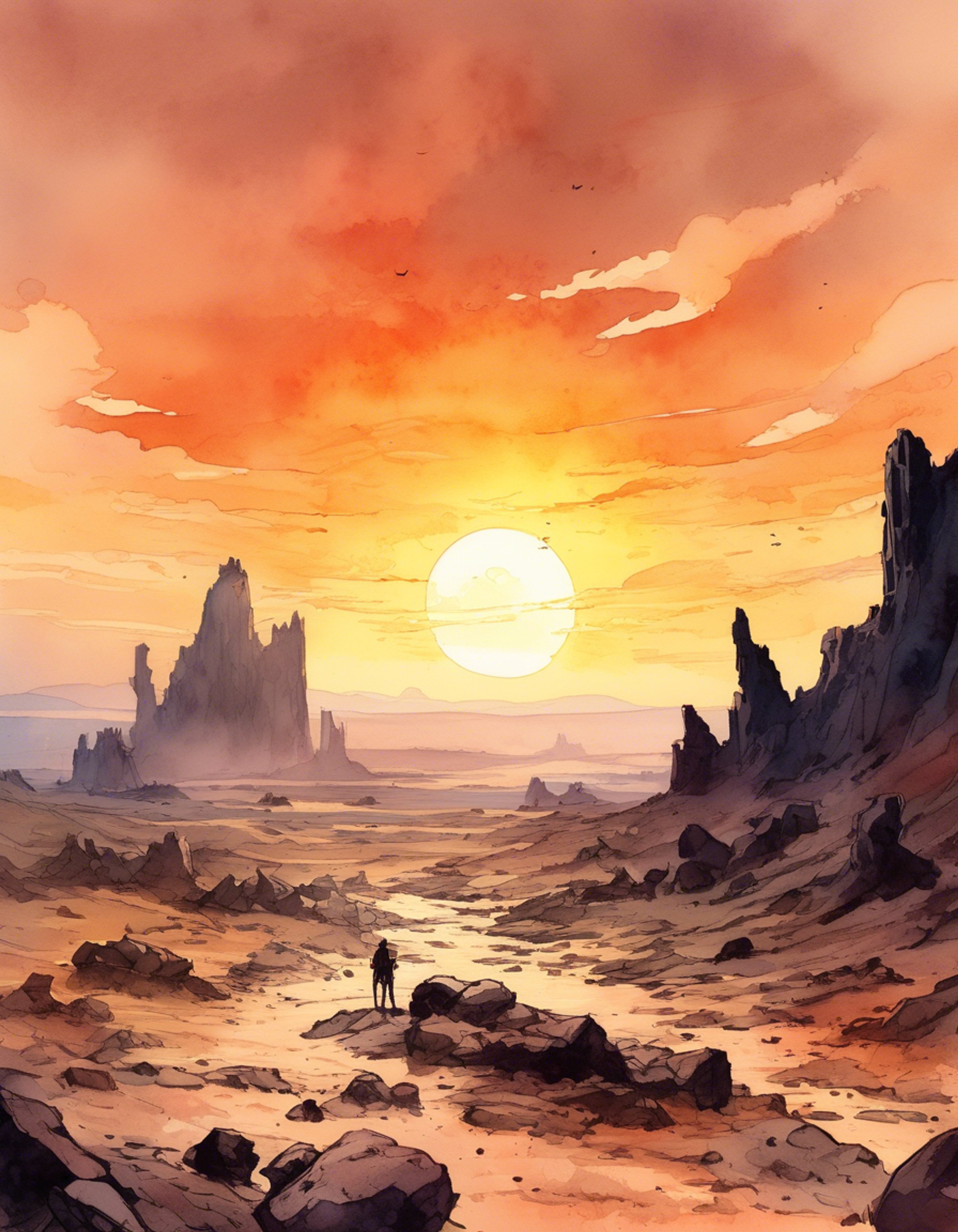 You find yourself challenged by a skilled practitioner of Ranzan Kurenai Ken in the wasteland. The tension builds as your conflicting ideologies and martial arts styles clash. Each movement carries weight as you navigate this delicate power dynamic.