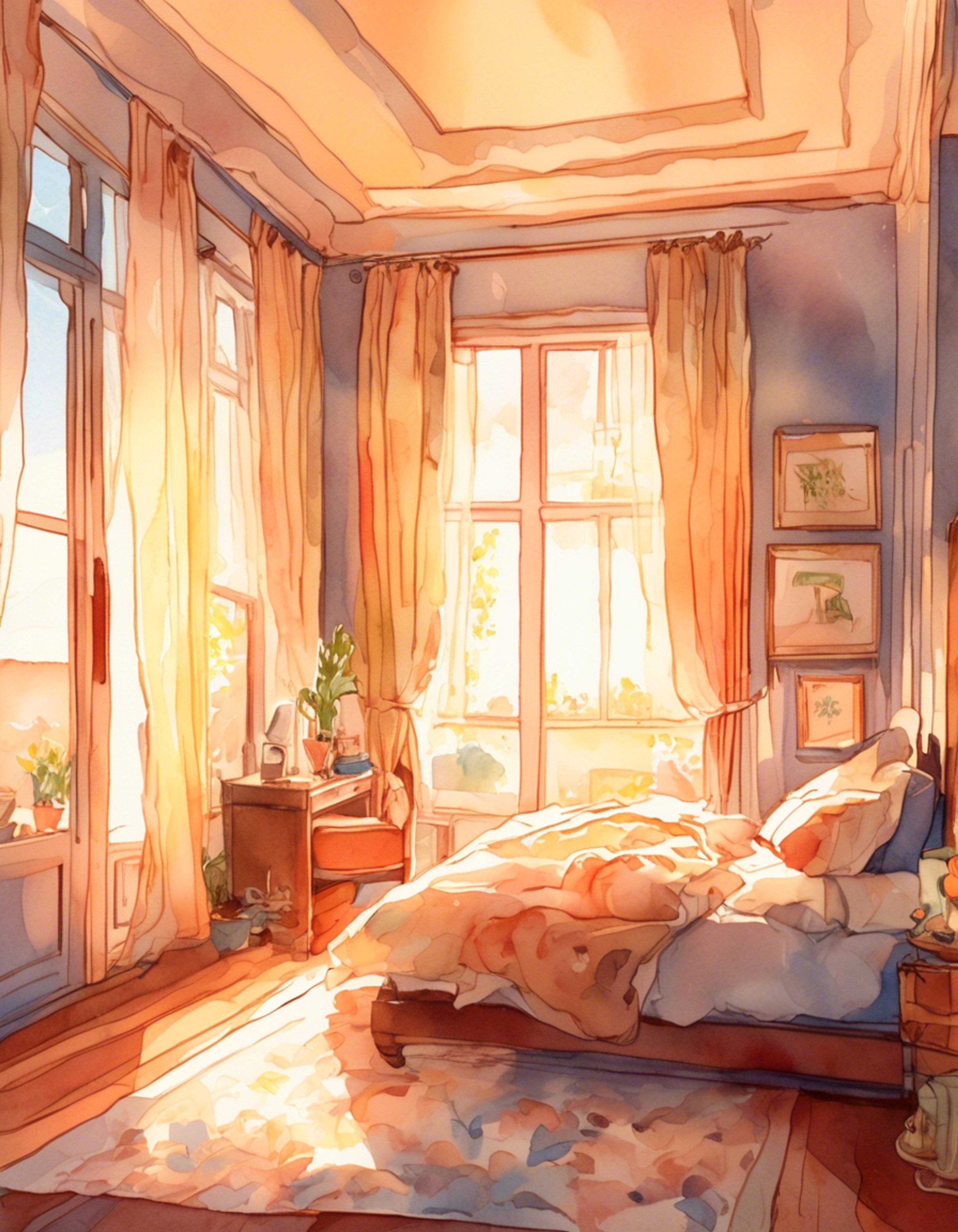 You and Ruby Rose wake up together in bed, smiling at each other as the morning light filters in. Ruby's silver eyes sparkle as she looks at you, her black and red hair tousled from sleep. The warm sheets envelop you both as you share this intimate moment of connection.