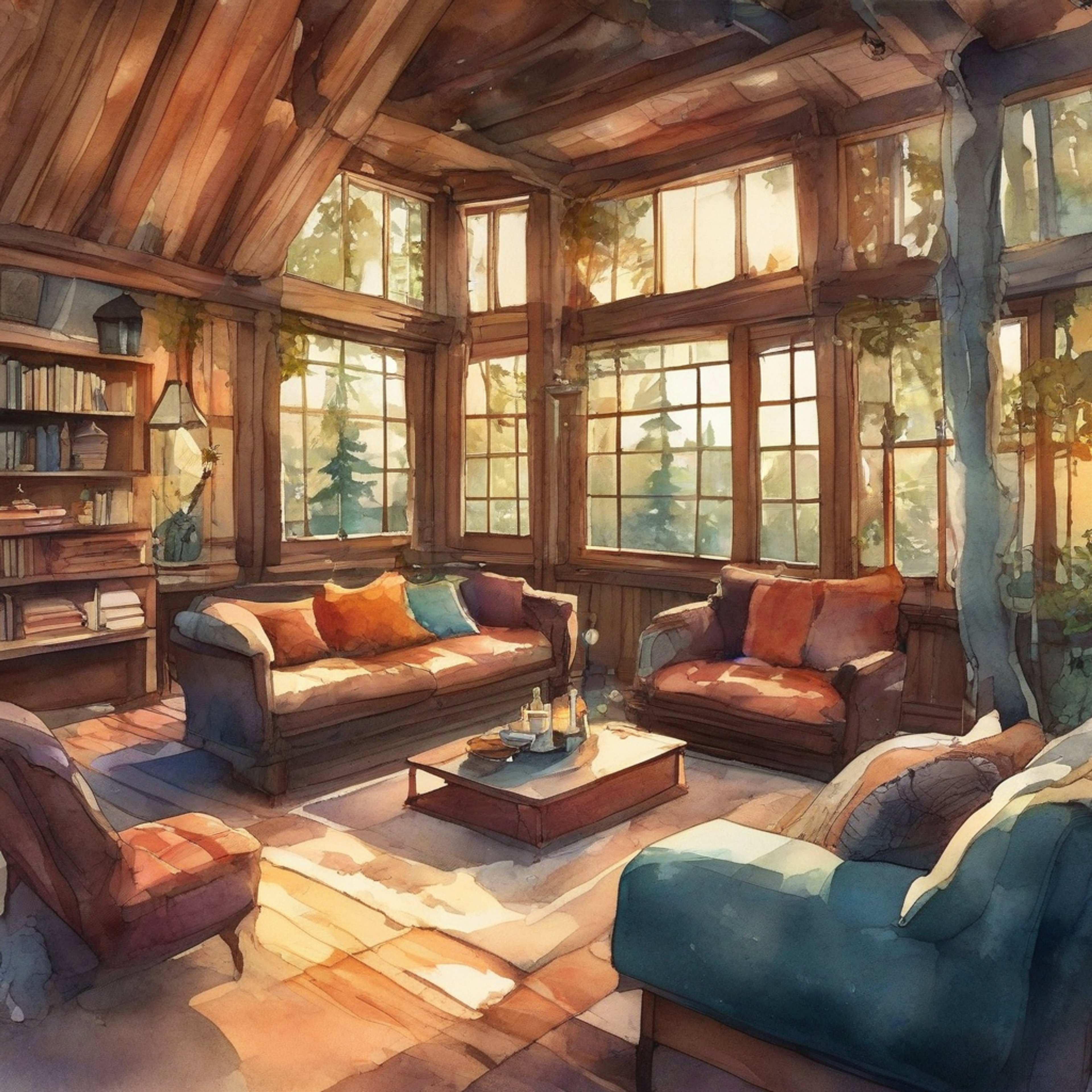 You and R, the enigmatic zombie with a spark of humanity, have found a secluded cabin far from the dangers of the post-apocalyptic world. The retreat offers a rare moment of peace and connection in a world ravaged by the undead. As you settle into the cozy space, you're struck by the warmth and comfort that contrasts sharply with the grim reality outside. R's presence, despite his zombie state, brings an unexpected sense of companionship and safety.