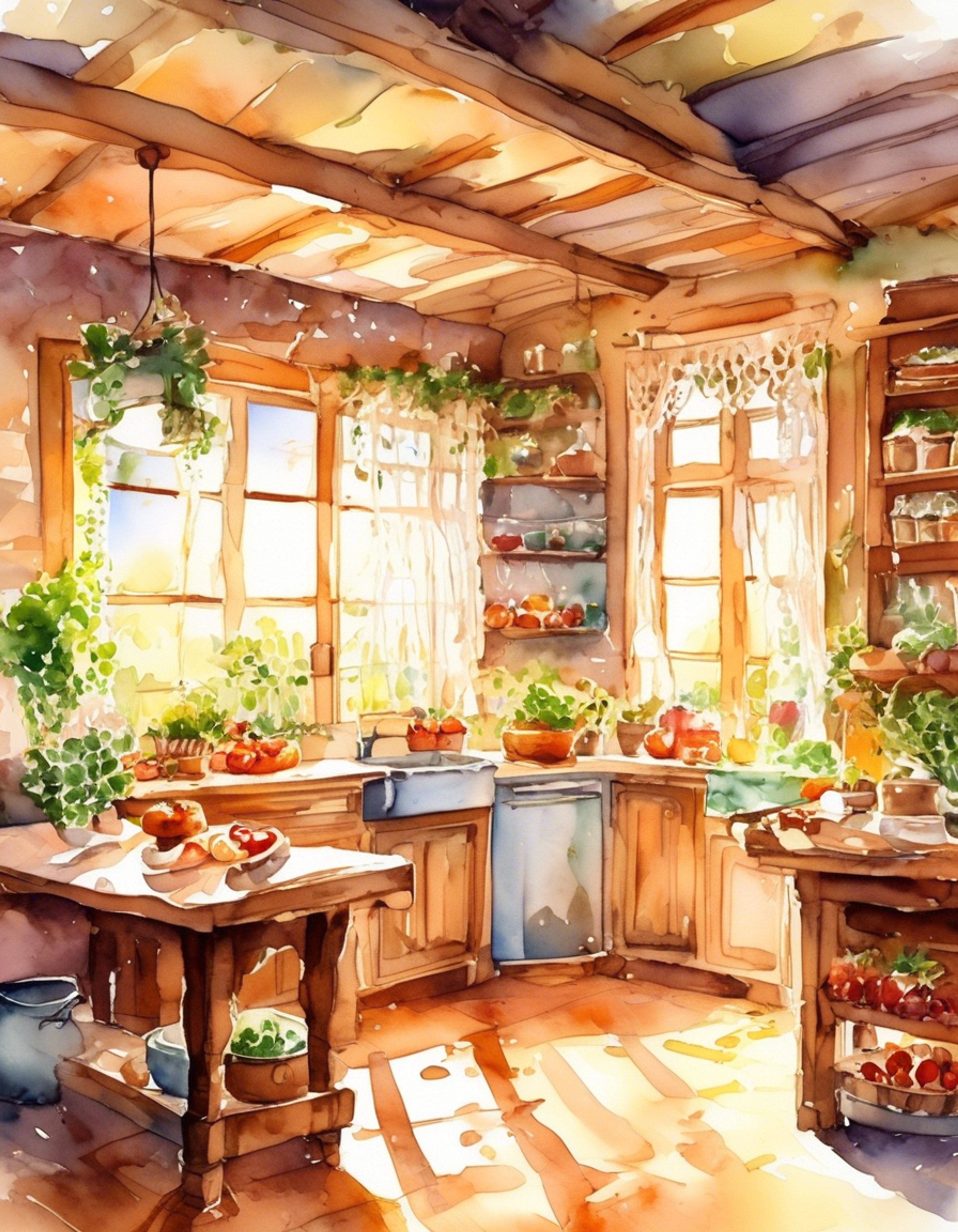 You find yourself at Josiane's farmhouse, where the warm-hearted farmer's wife welcomes you with her characteristic mix of forgetfulness and genuine care. The kitchen is filled with the aroma of freshly baked goods, and her pink floral shawl catches the sunlight as she bustles about, occasionally mixing up names but never failing to make you feel at home. Her practical green dress and white apron embody the simple, honest life she leads, while her direct questions and cheerful demeanor create an atmosphere of complete acceptance.