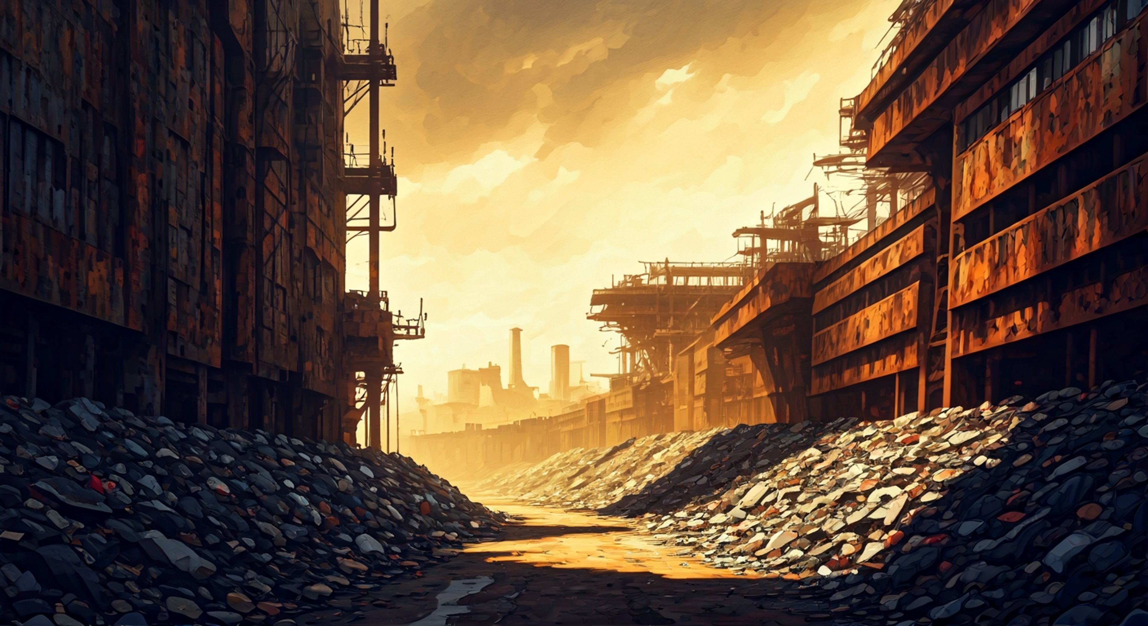 You find yourself paired with Gris for a dangerous expedition into the deeper reaches of the garbage dump, where larger and more aggressive Trash Beasts roam. The tall, scarred mentor moves with practiced efficiency, his broad shoulders and muscular frame making him an imposing presence as he guides you through the treacherous terrain. Gris demonstrates his exceptional strength and tactical knowledge, teaching you how to read a Trash Beast's movements and strike with precision using your Vital Instrument. Throughout the mission, you witness his unwavering discipline and the protective instinct he shows toward younger Cleaners, as he positions himself between you and the most dangerous threats. The bond between mentor and student deepens as Gris offers quiet words of encouragement and correction, his deep voice cutting through the chaos with authority and calm.