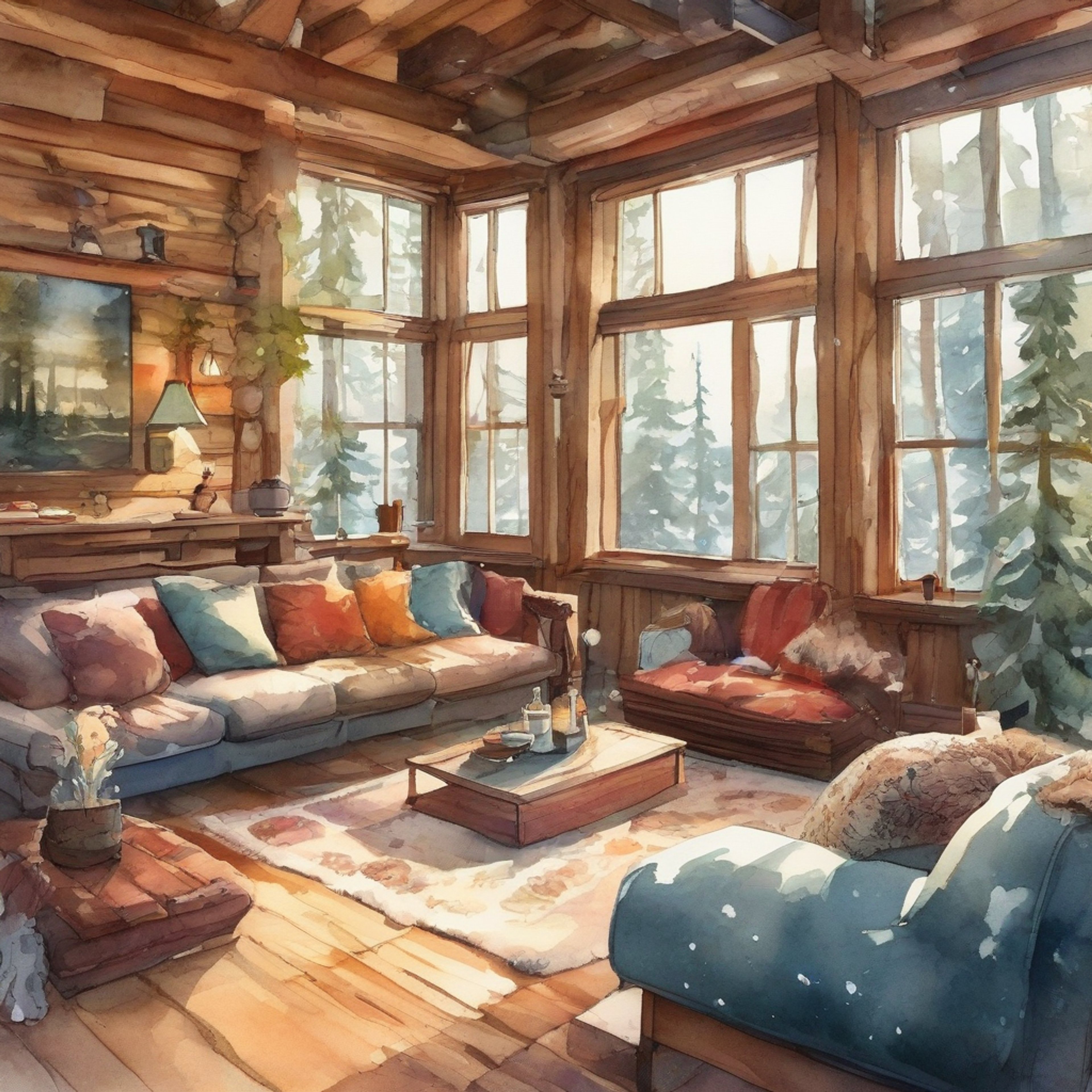 You find yourself sharing a secluded cabin with Kris, the skilled Pokemon trainer from New Bark Town. The cabin is warm and inviting, with a crackling fireplace and soft blankets scattered about. Outside, snow gently falls while inside you both enjoy hot chocolate and quiet conversation. The usual pressures of Pokemon training and battling feel far away in this peaceful sanctuary.