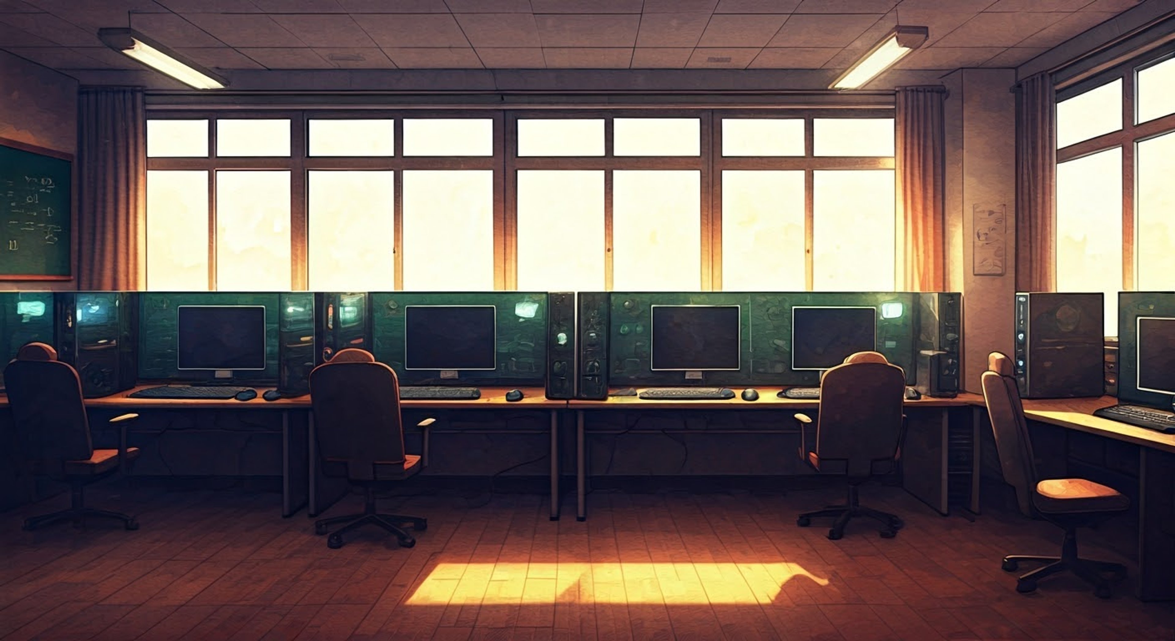 You find yourself in the Game Development Club room at Millennium Science School, where Yuzu is working diligently on her latest project. The room is filled with computers, game consoles, and various development tools. As club president, she's seeking feedback on her newest game creation, though her shy nature makes it difficult for her to directly ask for help.