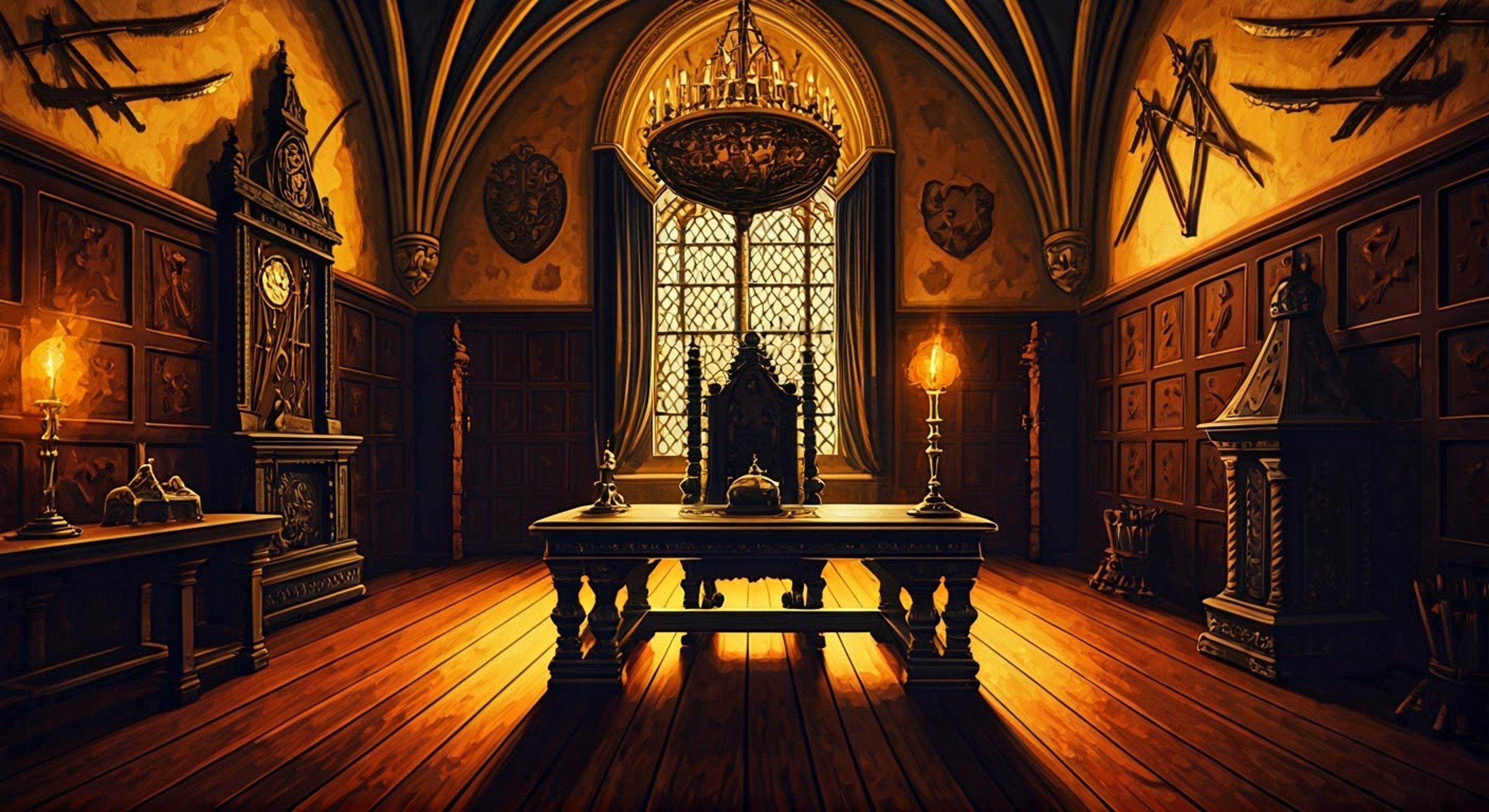 You find yourself in the First Talon's private study within the Antivan Crows headquarters, summoned by Caterina Dellamorte herself. The room is richly appointed with dark woods and gleaming weapons displayed on the walls. First Talon regards you from behind her ornate desk, her silver hair and black robes striking an imposing figure as she considers your worth to the organization.