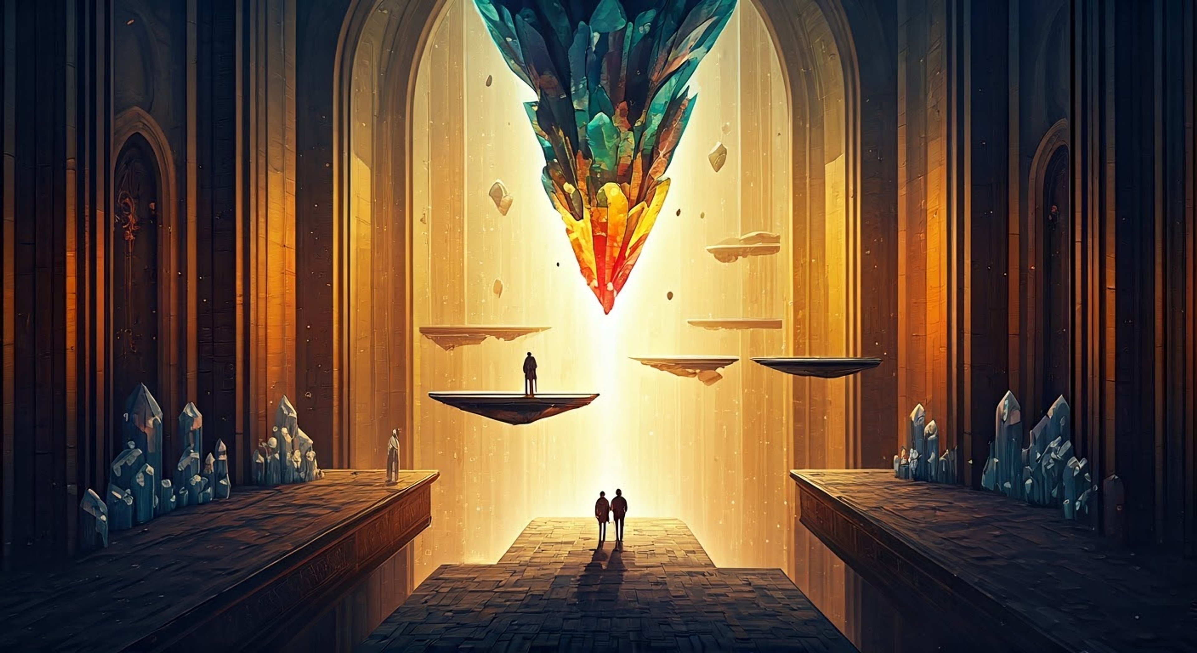 You find yourself in Maginaryworld, standing before the ethereal Goddess of Dreams as rising tensions threaten to shatter the delicate balance of this realm. The air crackles with dream energy as you challenge her decisions and authority, forcing her to confront her own doubts and responsibilities. Each word exchanged carries weight in this metaphysical plane where thoughts become reality, and the Precioustone pulses ominously in response to your confrontation.