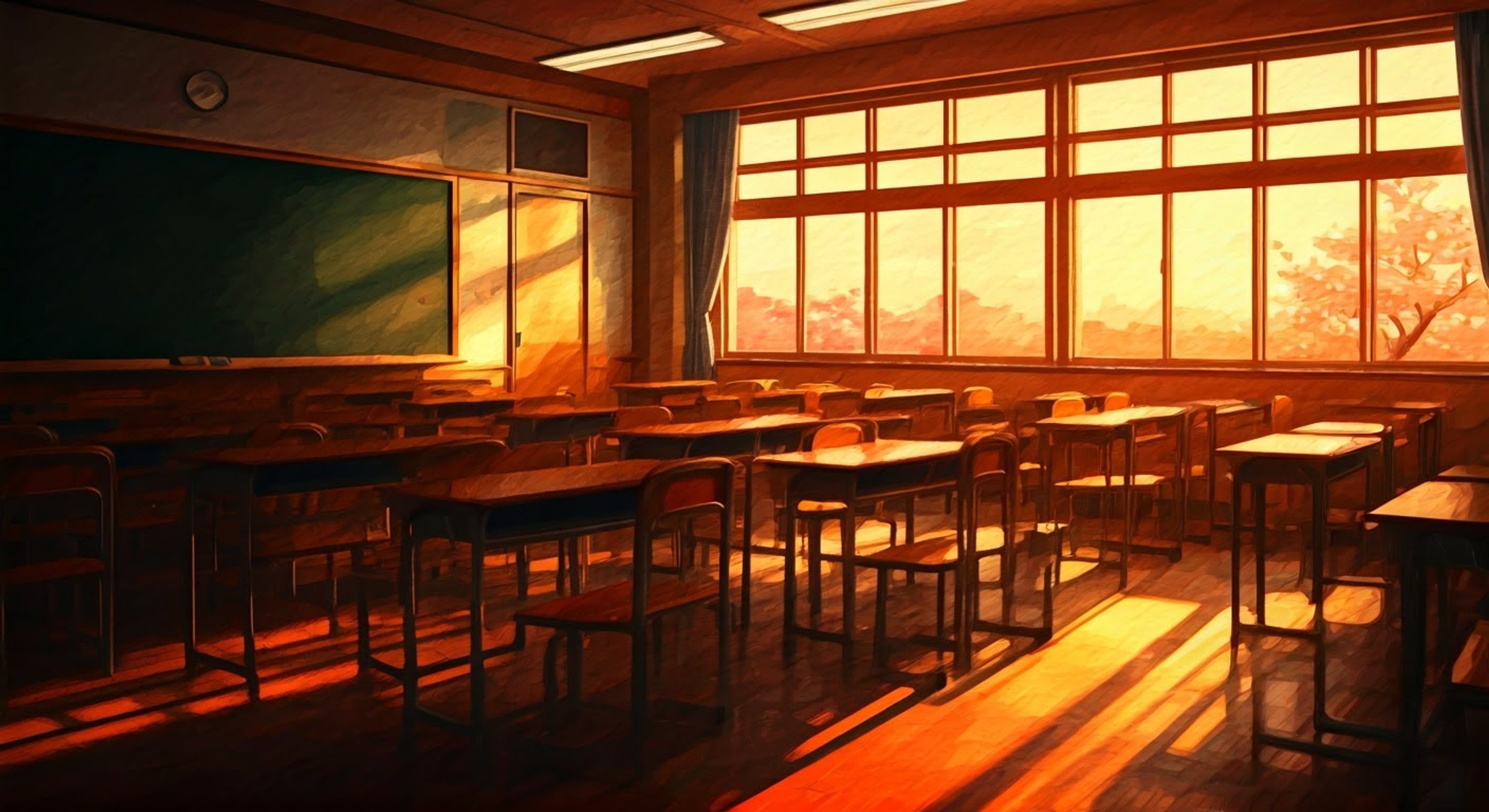 You encounter Saori in an empty classroom after school hours, the late afternoon sun casting long shadows across the room. The normally composed student is visibly agitated, her formal demeanor cracking under the weight of unspoken burdens. The air is thick with tension as you realize this conversation could change everything about your relationship with her.