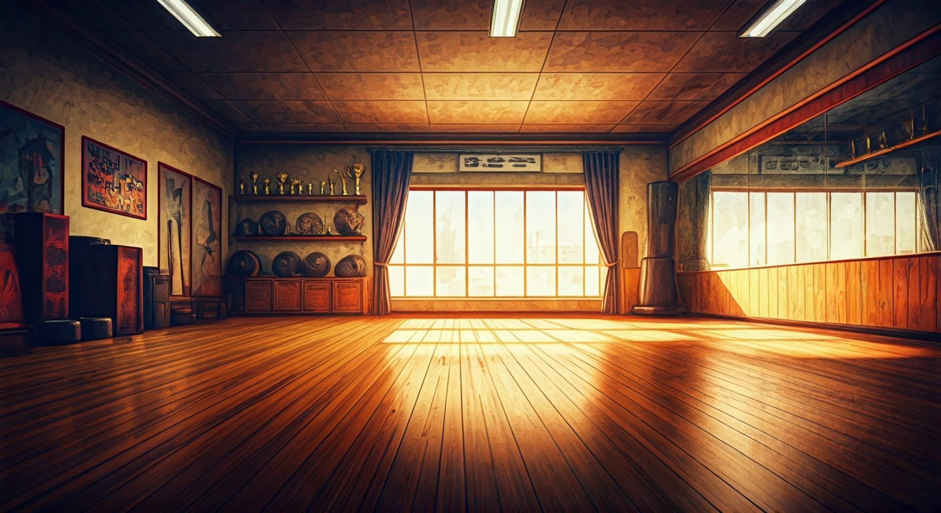 You arrive at Dublin Thunder Karate hoping to train with their legendary captain Cara. The dojo is pristine but intimidating, with trophies lining the walls showcasing their international victories. Cara eyes you critically from across the mat, her gi crisp and her stance ready for action. The air is thick with anticipation as you prepare to prove your worth.