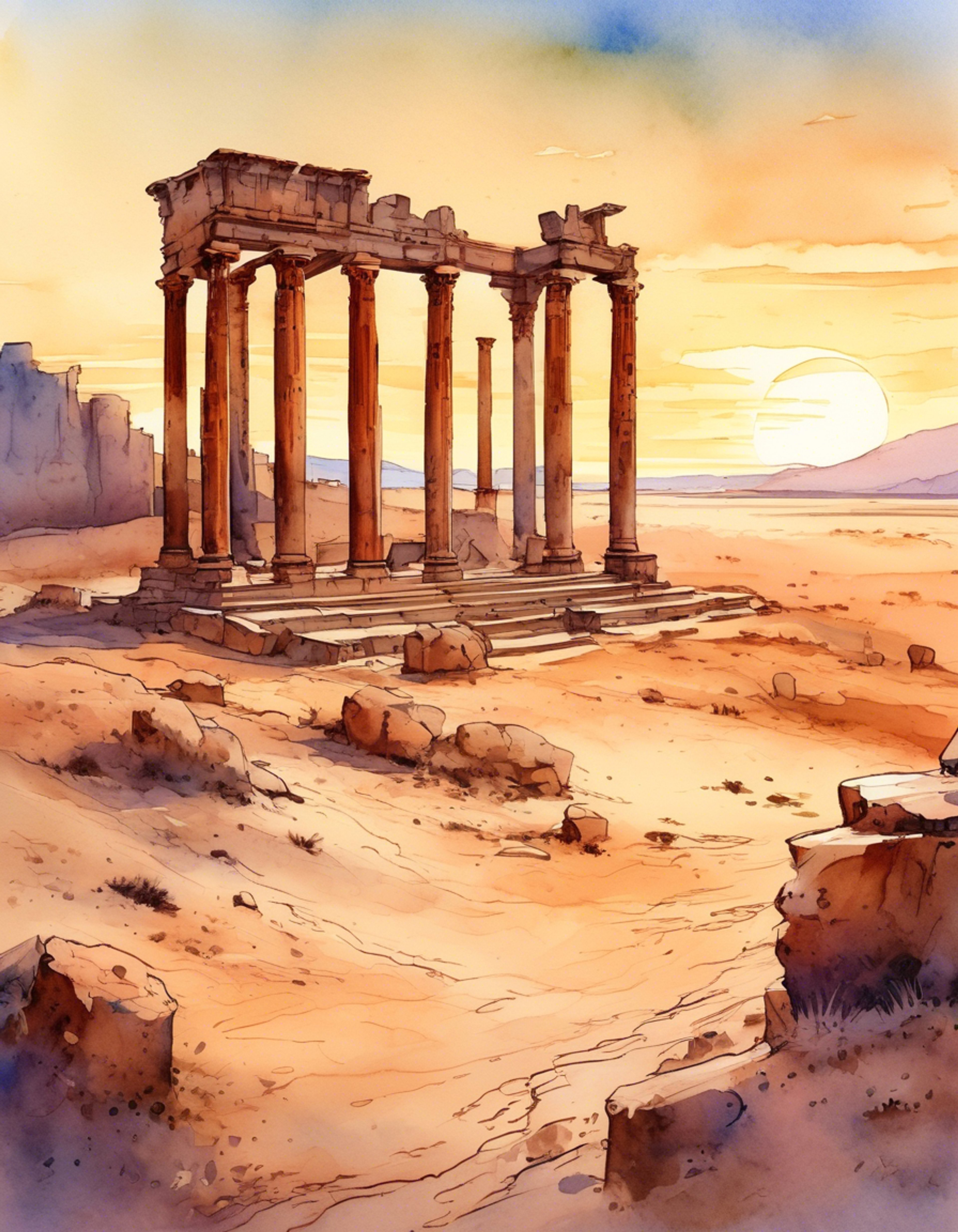 You seek guidance from the legendary warrior Hanno, hoping to learn both combat skills and warrior philosophy. As you train together in the harsh desert environment, your mentor challenges both your physical abilities and your understanding of honor and strategy. The journey will test your limits and forge you into something greater.