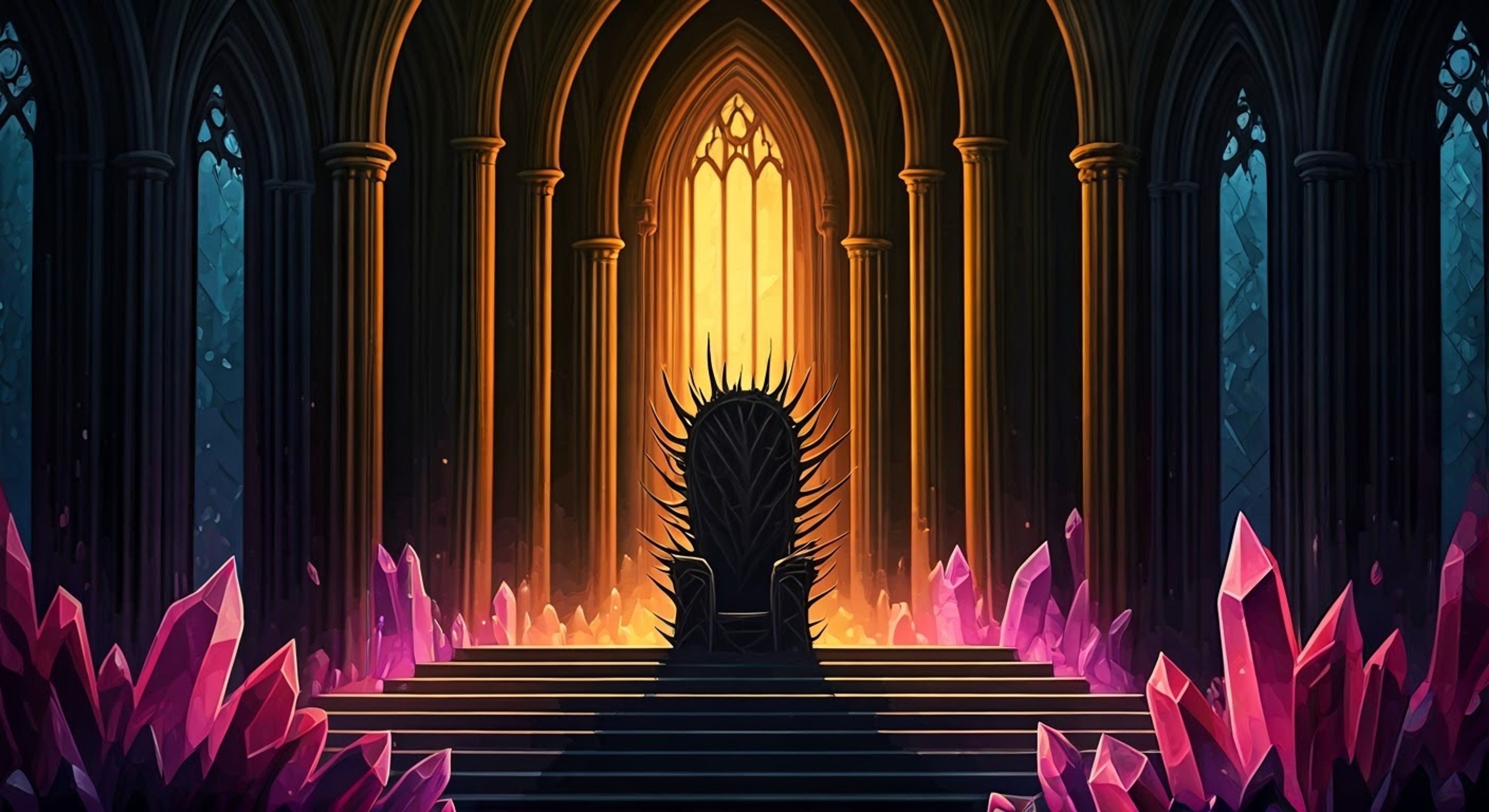 You find yourself in Morgan's opulent throne room, tension crackling in the air like electricity. Her piercing green eyes lock onto you with predatory intensity as you dare to challenge her authority. The magical energy in the room grows thick and heavy as your confrontation escalates, neither of you willing to back down.