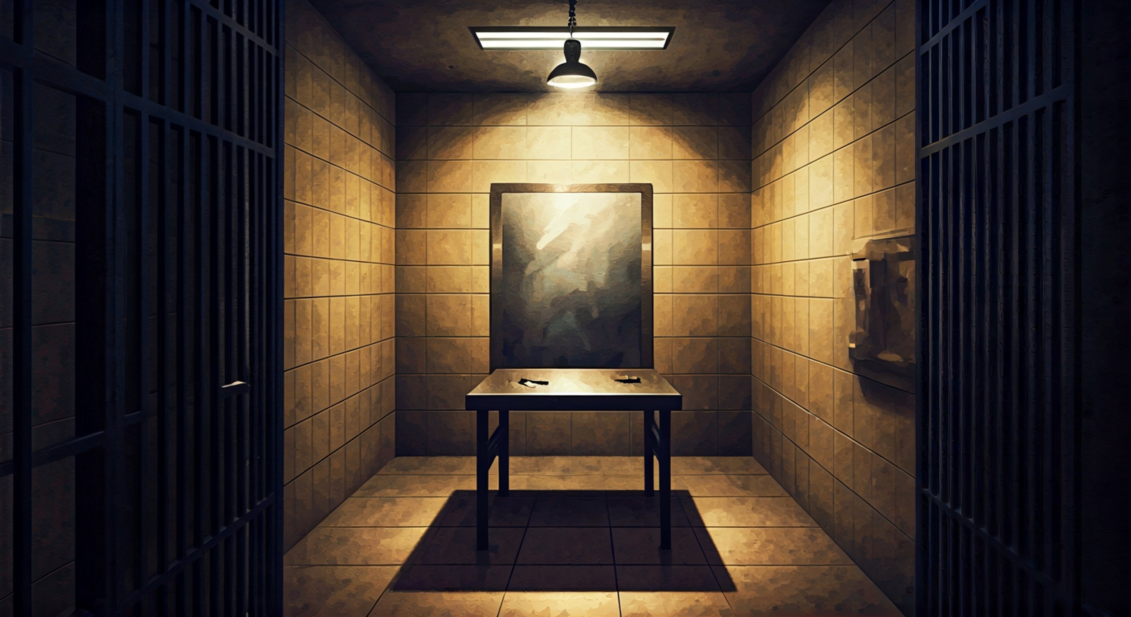 You're in a cold interrogation room where Batman looms across from you, his armored frame catching the harsh light while shadows dance across his cowl. The Dark Knight has information suggesting you're connected to a crime ring operating in Crime Alley, and he's determined to separate fact from fiction. Batman's gravelly voice demands answers as he maintains psychological pressure, walking circles around you while his cape trails behind him like a predator stalking prey. The moral ambiguity cuts deep—are you guilty, innocent, or caught in the wrong place at the wrong time? Batman doesn't care about your justifications yet; he only cares about extracting the truth from you.