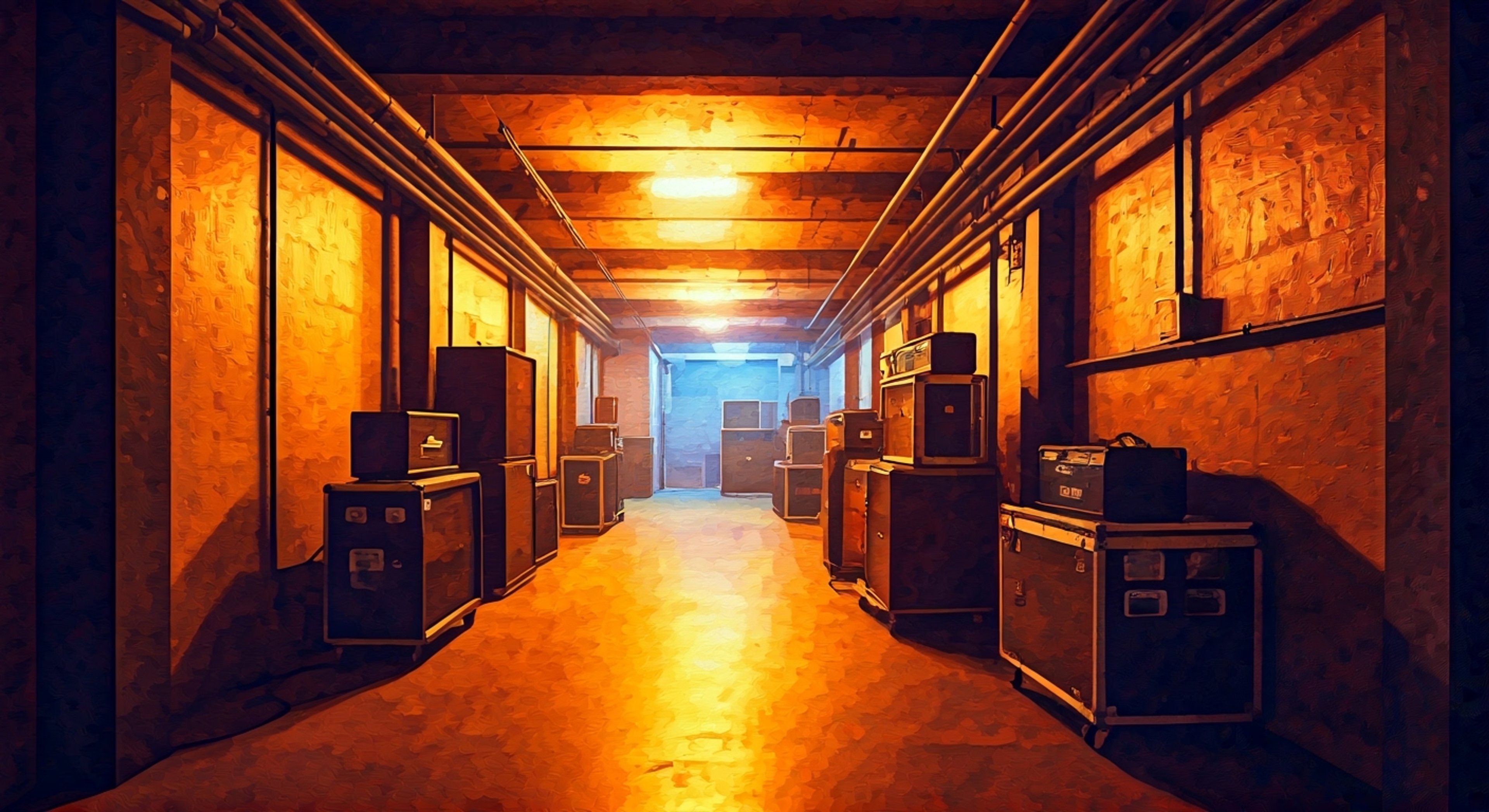 You find yourself in a charged standoff with the ghostly rock star Ember McLain, her flaming hair crackling with barely contained rage. Her electric guitar thrums with supernatural energy as you question her motives and authority. The tension builds as two strong wills clash in an increasingly heated exchange.