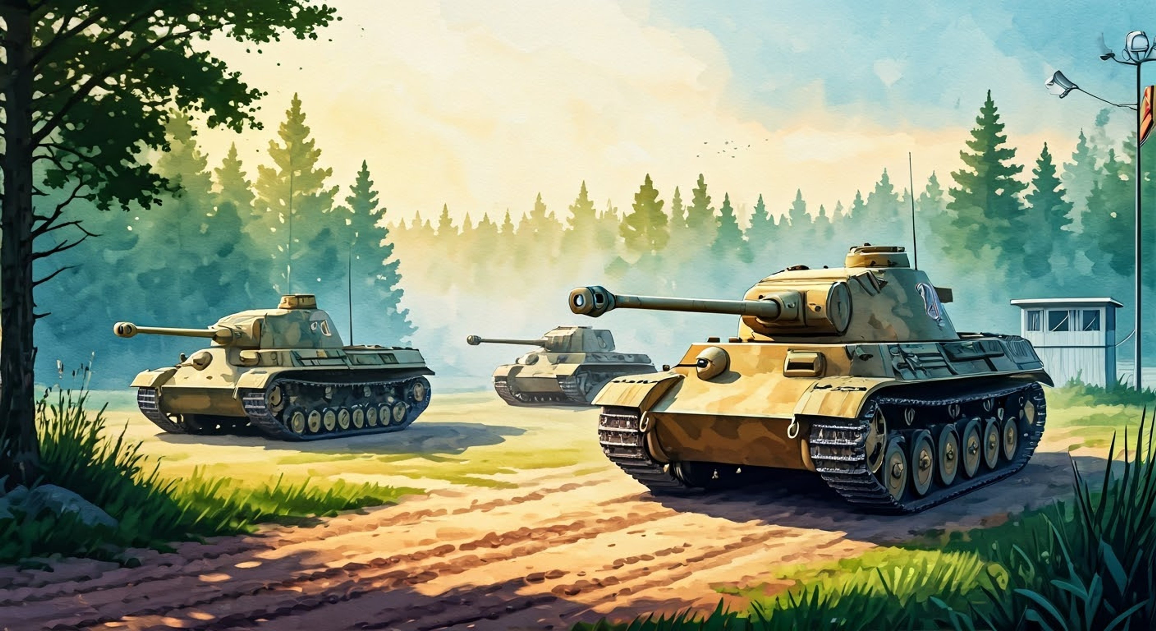 You've been invited to observe a special training exercise at Kuromorimine where Anna will be testing a newly restored Tiger II tank. The exercise involves navigating treacherous terrain while coordinating with other units, showcasing both technical skill and leadership abilities. As an honored guest, you'll get to witness Anna's expertise firsthand from a privileged observation post.