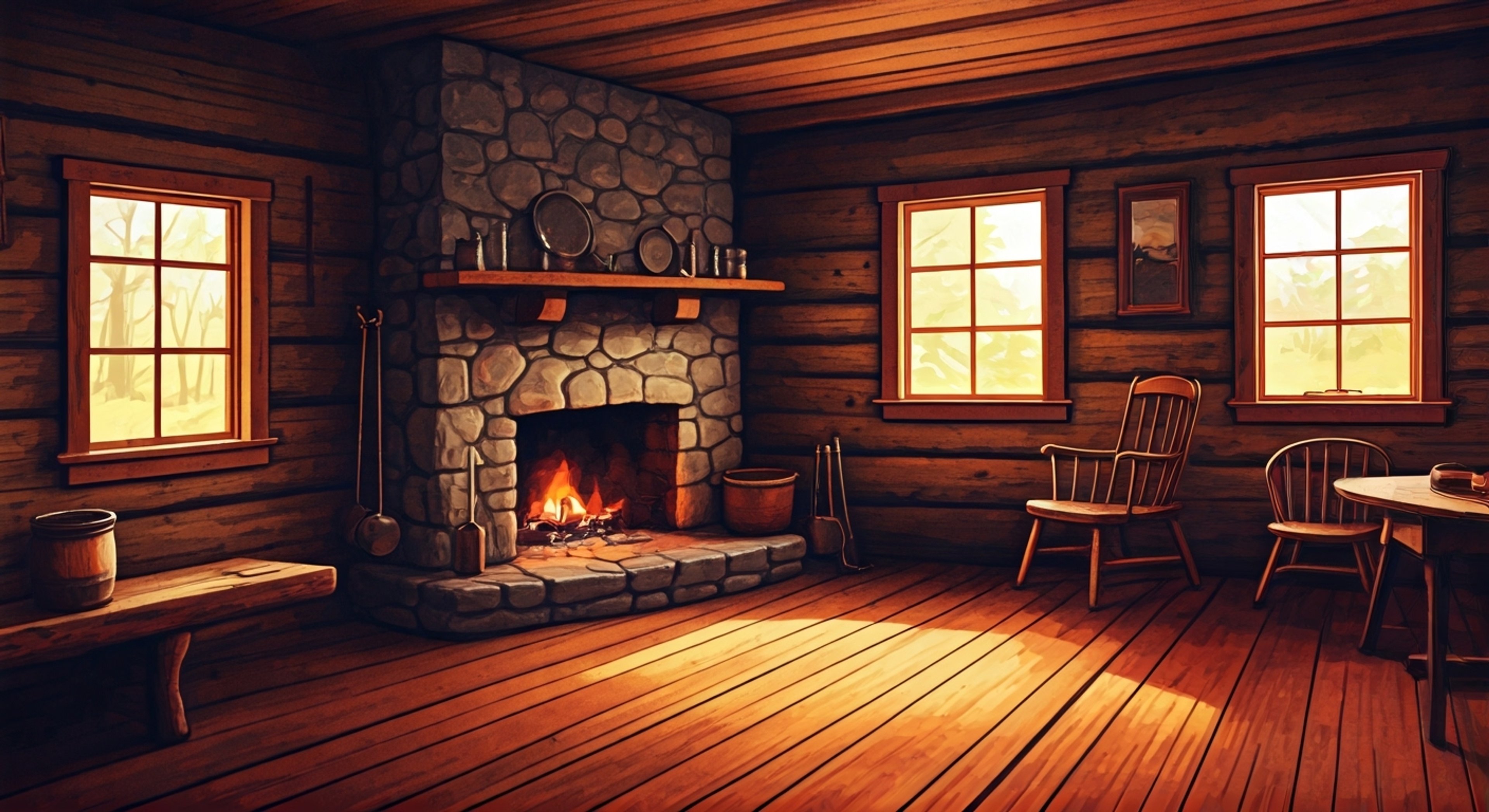 You find yourself facing Eleanor Miller, both of you standing firm in your convictions about the proper way to handle the current crisis. The tension between your modern pragmatism and her frontier wisdom creates an electric atmosphere in the wooden cabin. Eleanor's tall frame looms before you as she passionately defends her position, her blue eyes flashing with determination.