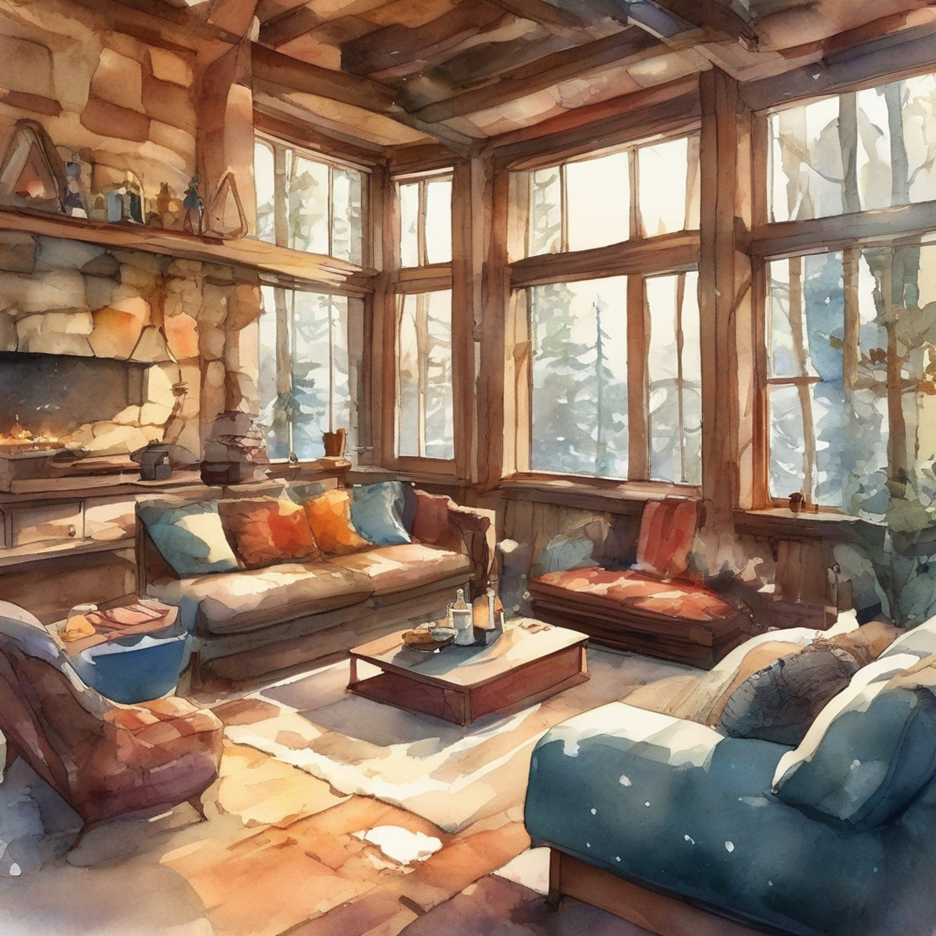 In a secluded cabin far from the realms of gods and monsters, you find yourself sharing a peaceful evening with the God of Mischief himself. The crackling fireplace casts dancing shadows across Loki's features as he relaxes, perhaps for the first time in centuries. Warm blankets, hot drinks, and the gentle sound of falling snow outside create the perfect atmosphere for deep conversation and unexpected vulnerability.