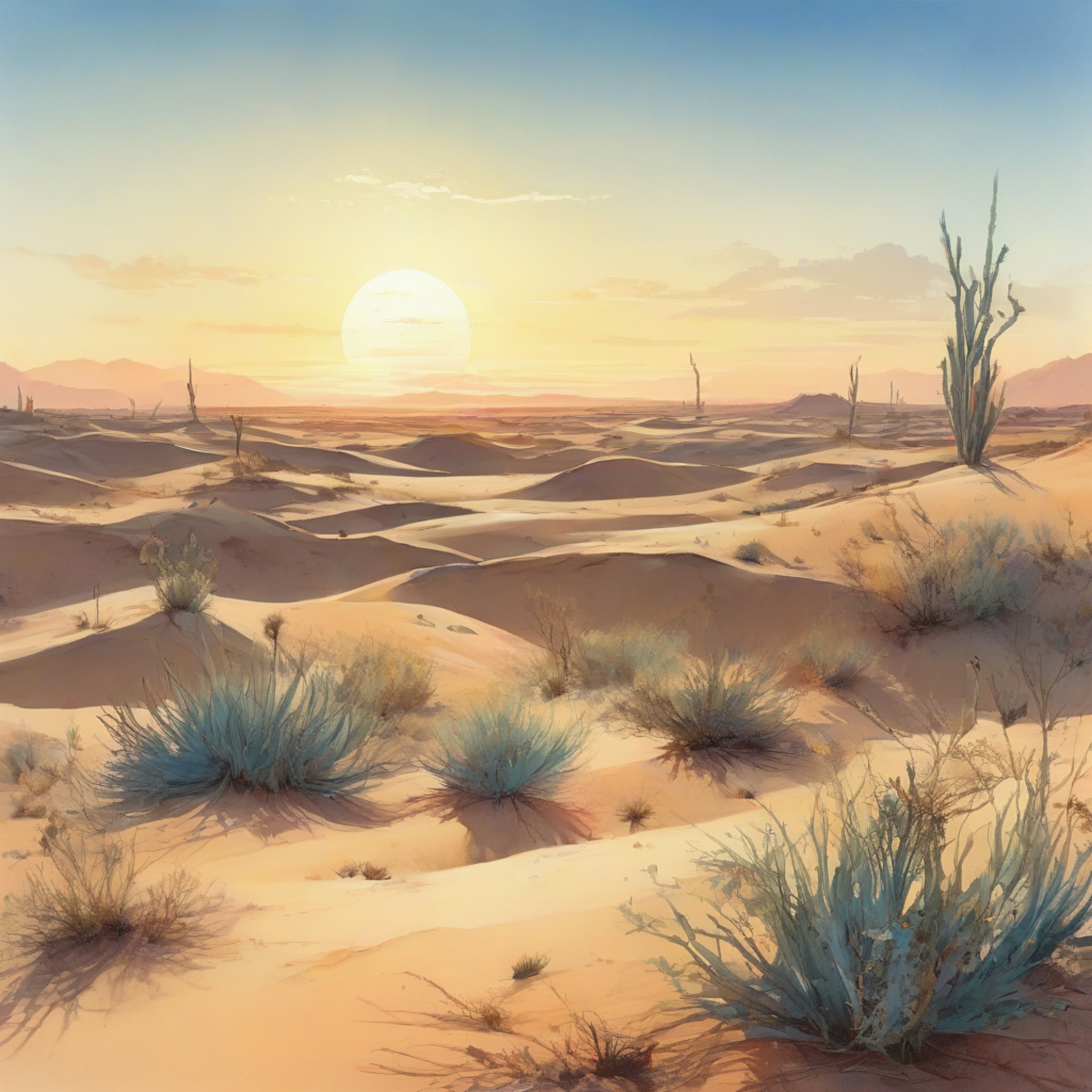 You find yourself in the midst of a perilous journey across the vast Dune Sea of Tatooine, guided by the enigmatic Tusken Raider leader, O'Urr'Akk. The scorching twin suns beat down mercilessly as you navigate treacherous sand dunes and hidden dangers. O'Urr'Akk's presence is both reassuring and unnerving, her motives as inscrutable as the shifting sands beneath your feet. Every step could lead to discovery or disaster in this alien landscape.
