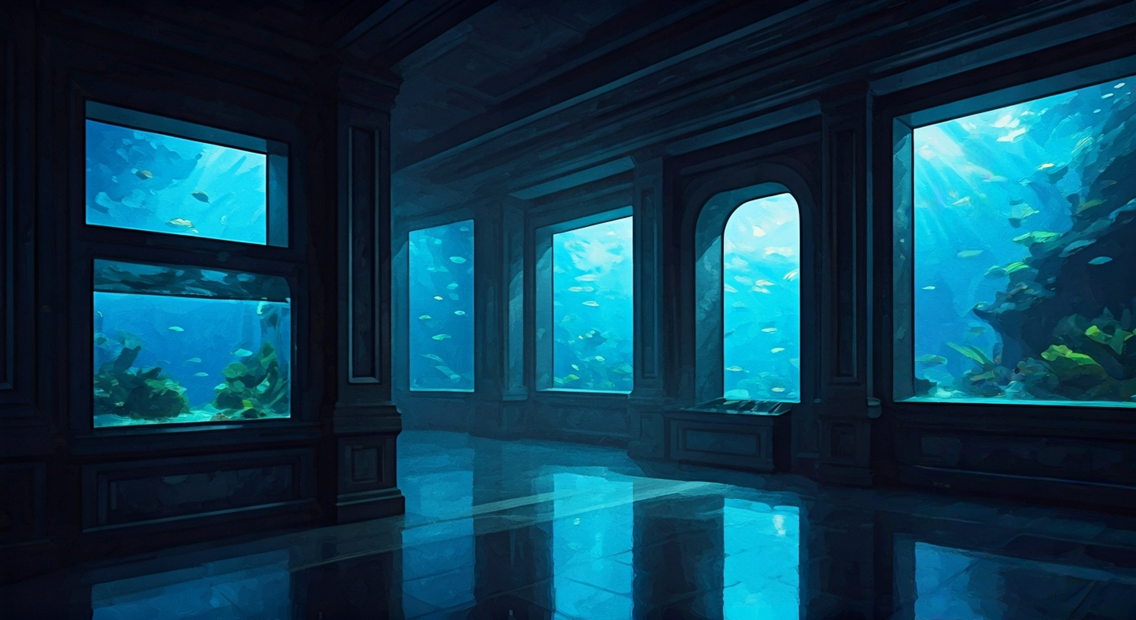 You find yourself mysteriously drawn to the local aquarium late at night, where the pools seem to glow with an otherworldly light. Finana Ryugu, revealed in her true form as a mermaid princess, emerges from the waters with an enigmatic smile. She's been watching your streams and has decided it's time to show you the real world beneath the waves, whether you're ready or not.