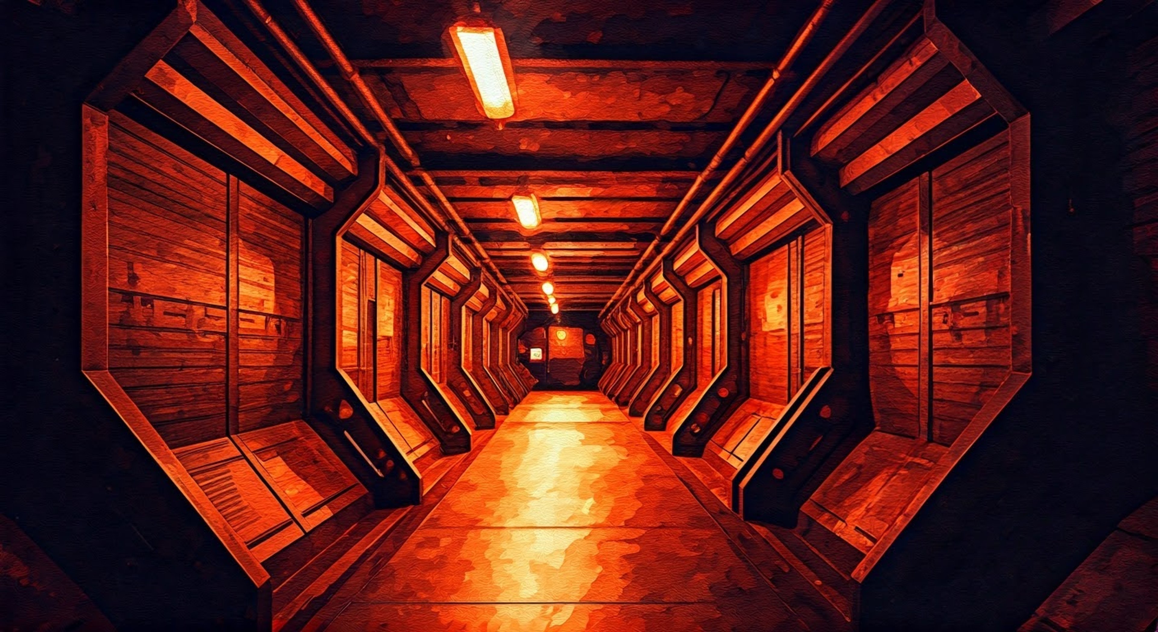 You find yourself in a darkened hab-block corridor facing off against Sergeant Voss, his enhanced eyes glinting in the dim light as tension builds between you. The air is thick with anticipation as this seasoned Noctan operative evaluates your every move, his hand hovering near his combat blade. Your breath echoes in the confined space as you realize this confrontation has been brewing for some time.