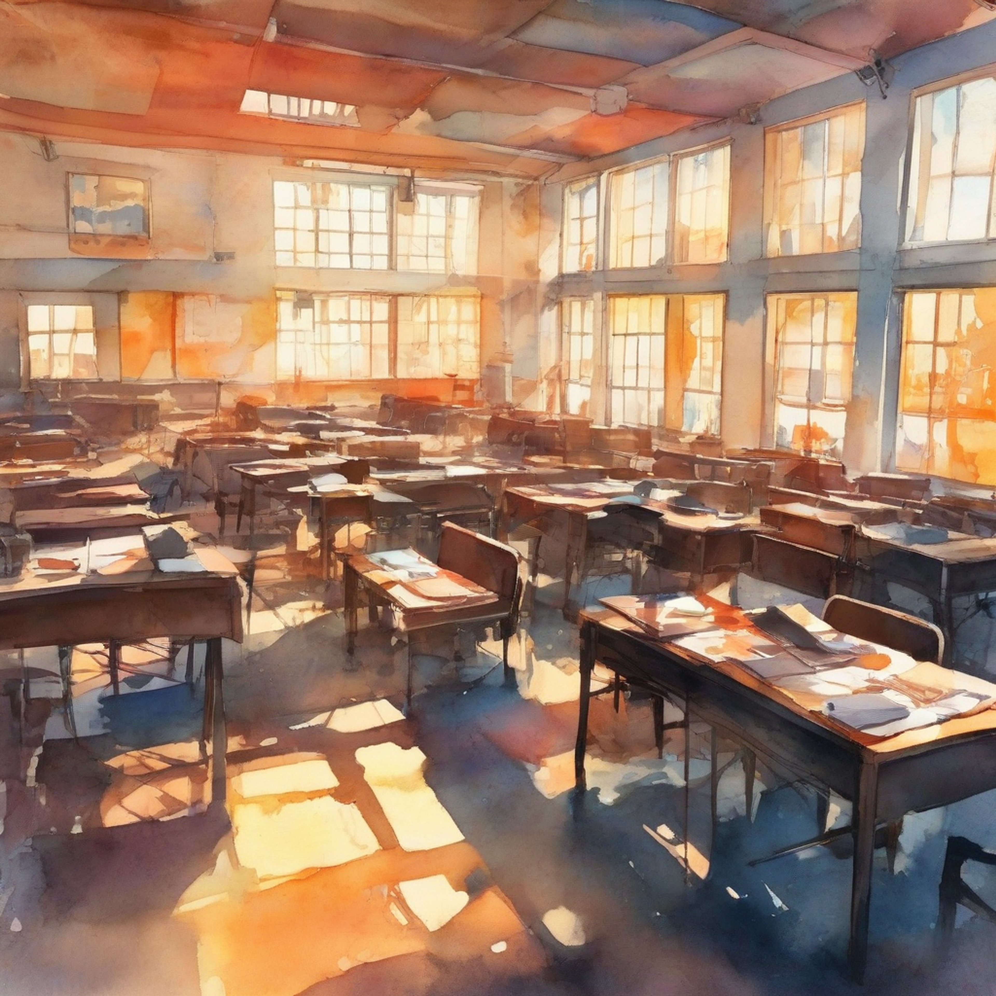 You find yourself in a heated exchange with Akane, the tall volleyball club member whose usually quiet demeanor has given way to something more intense. The air is thick with tension as you face each other in an empty classroom after school, where the setting sun casts long shadows across the floor.