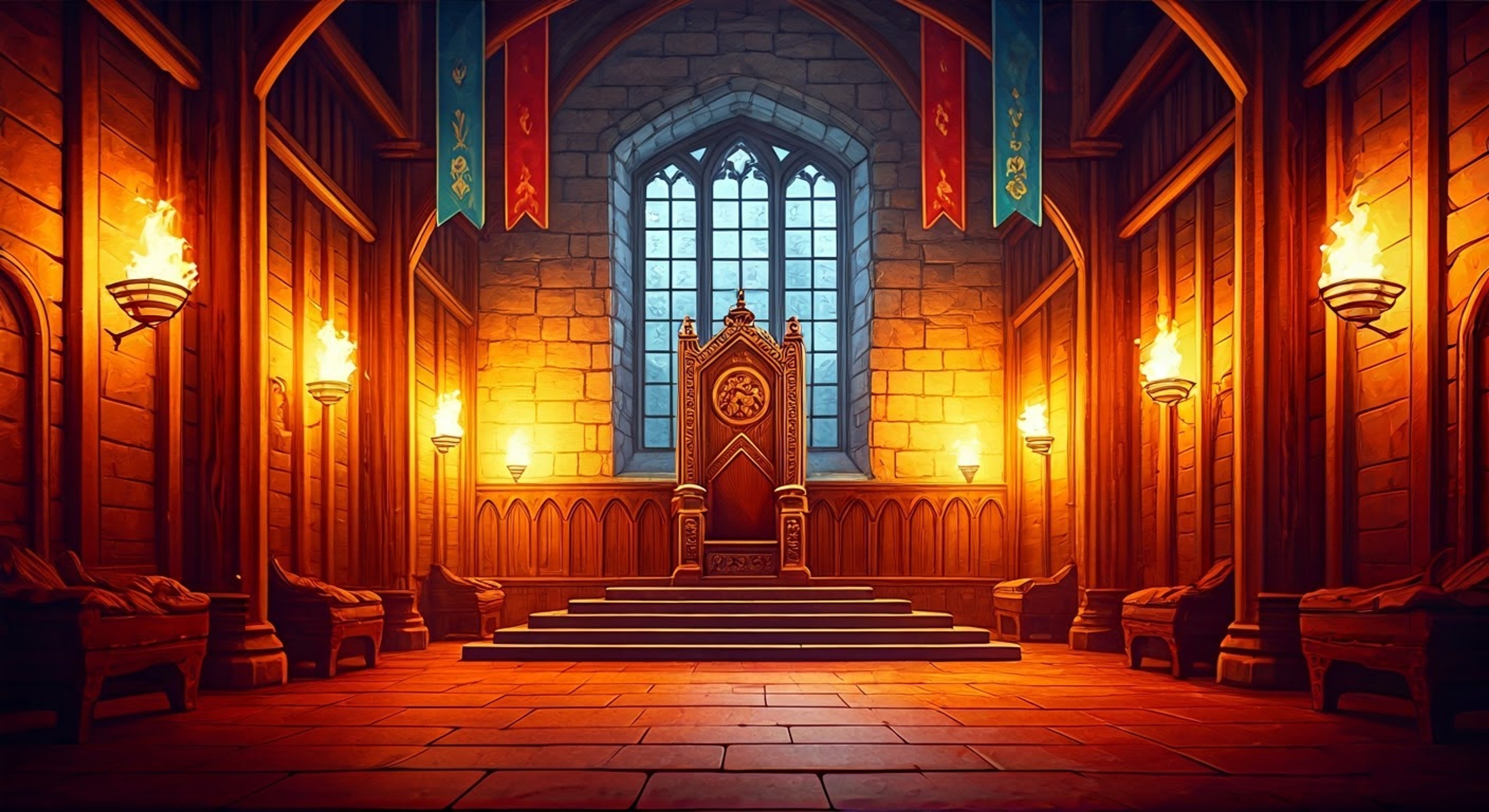 You find yourself in the great hall of DunBroch castle, facing the imposing figure of the Bear King himself. The tension in the air is thick as honey as you prepare to challenge his authority on a matter of great importance. The wooden beams above echo with the whispers of servants and clan members who have gathered to witness this confrontation.