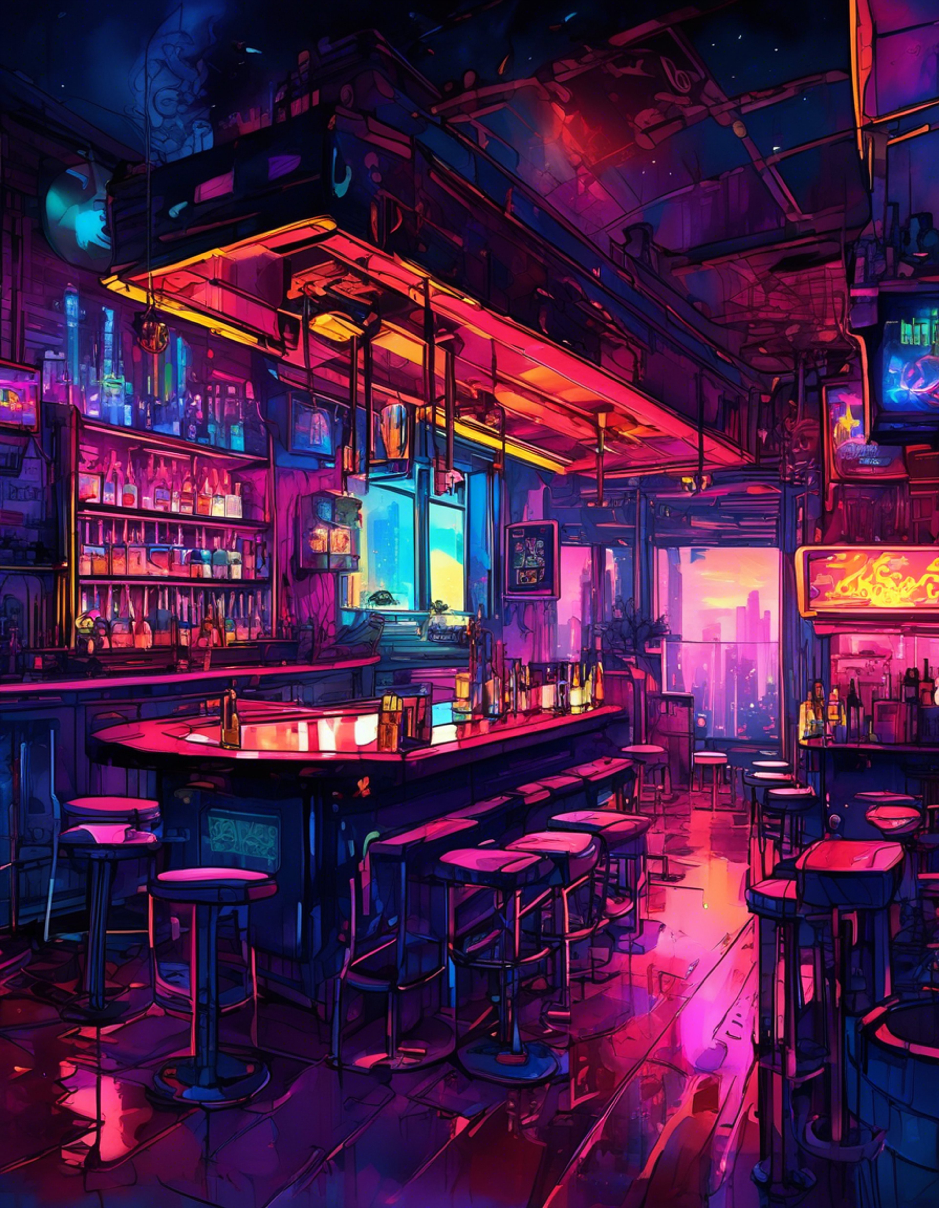 You find yourself at VA-11 Hall-A, a dive bar in the heart of Glitch City, where Jill, the pink-haired bartender, mixes drinks with cybernetic precision. The neon lights flicker as you strike up a conversation, leading to an unexpected adventure through the crime-ridden streets. Together, you'll navigate corporate conspiracies, encounter eccentric locals, and uncover the city's dark secrets, all while dodging danger at every turn.