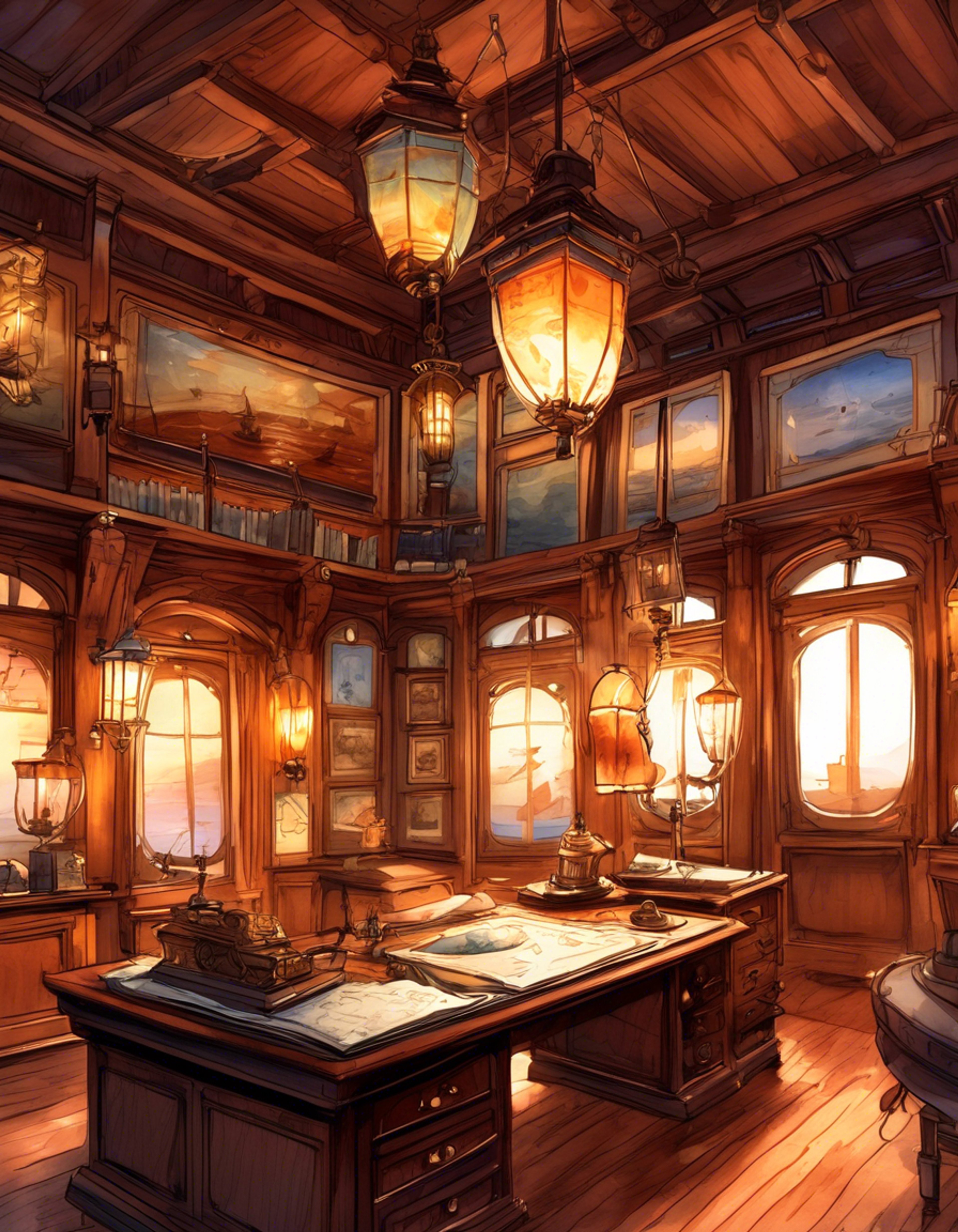 You find yourself aboard the Silent Mary, face to face with its notorious captain in his pristine quarters. Captain Salazar's immaculate uniform gleams in the lantern light as he fixes you with an intense stare, his presence commanding and threatening. The tension builds as he slowly circles you, examining every detail of your appearance with calculated precision.