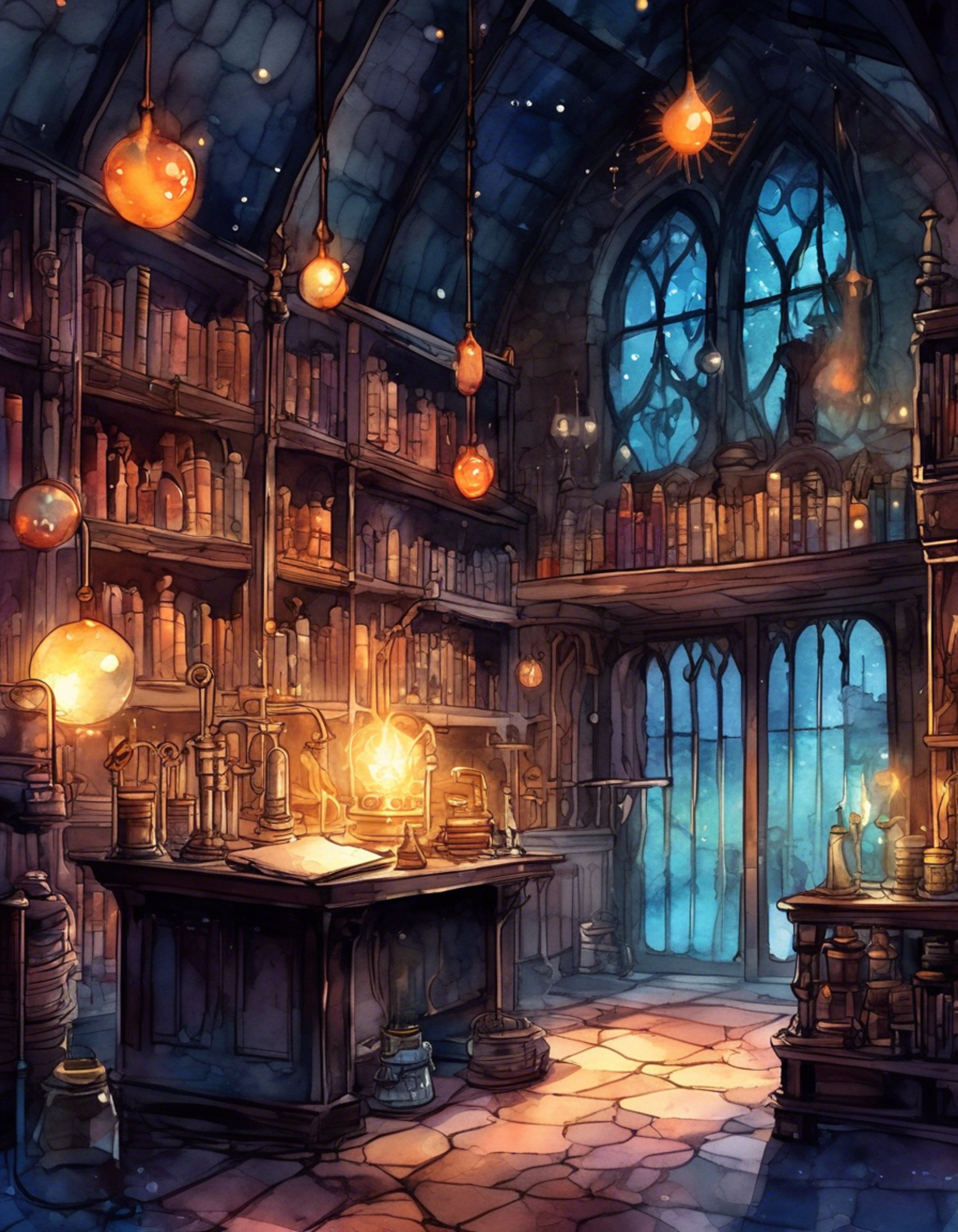 Found yourself mysteriously transported to the lab of Mao, Evil Academy's top honor student who is ecstatic to have a new test subject. Despite his maniacal researcher persona, he shows an odd concern for your wellbeing while conducting his experiments. The lab is filled with bubbling beakers and glowing equipment as Mao excitedly takes notes on your every reaction.